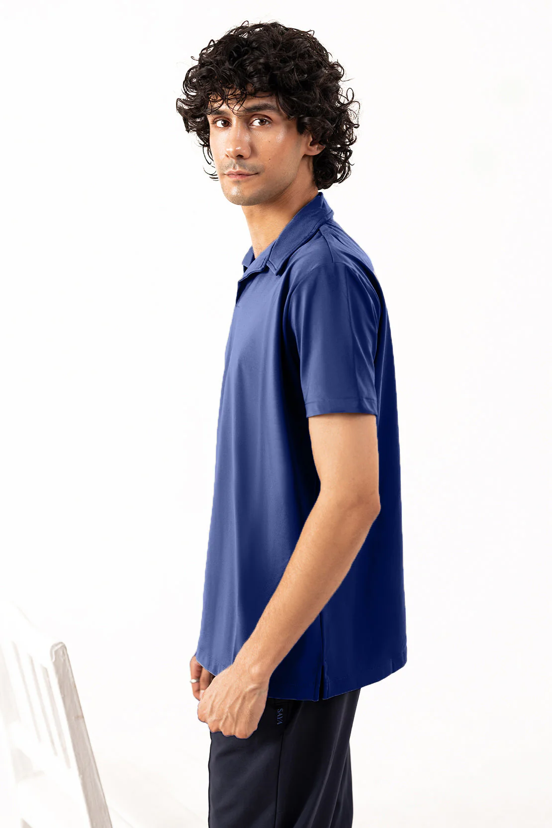 Structured Polo Collar Tee Shirt - Image 4