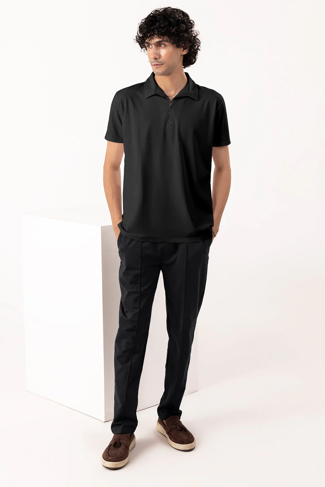 Structured Polo Collar Tee Shirt - Image 3