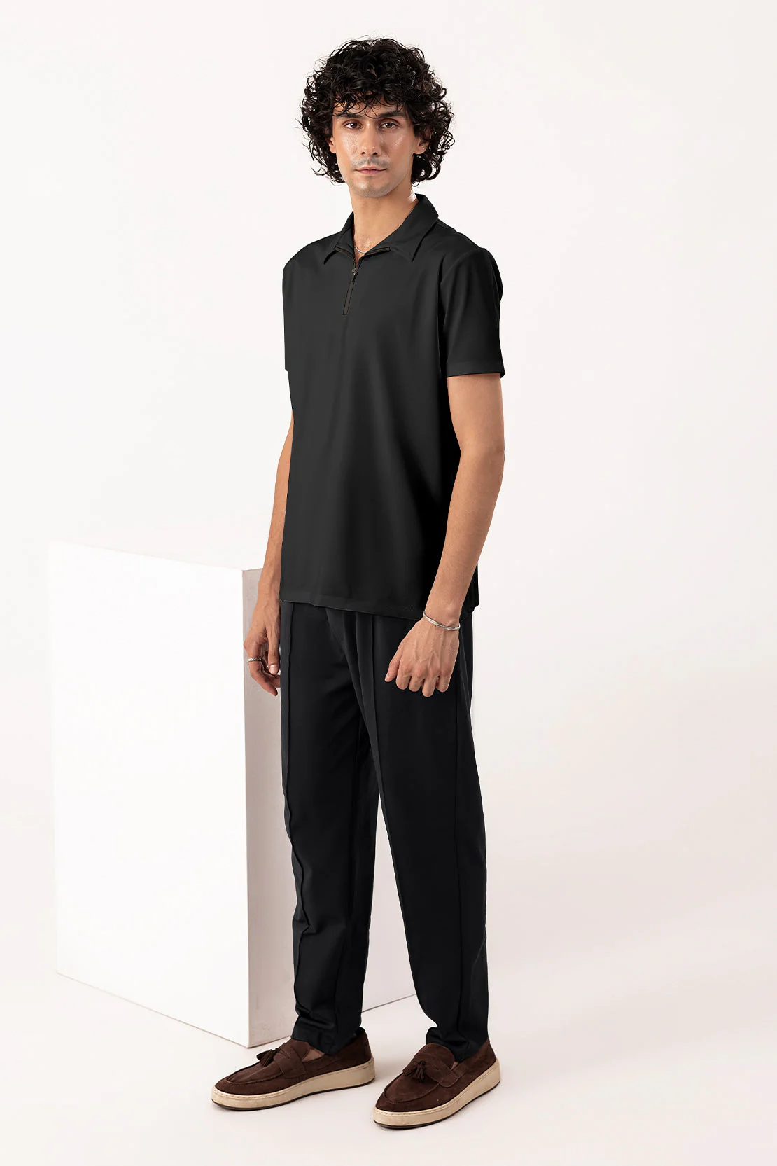 Structured Polo Collar Tee Shirt - Image 4