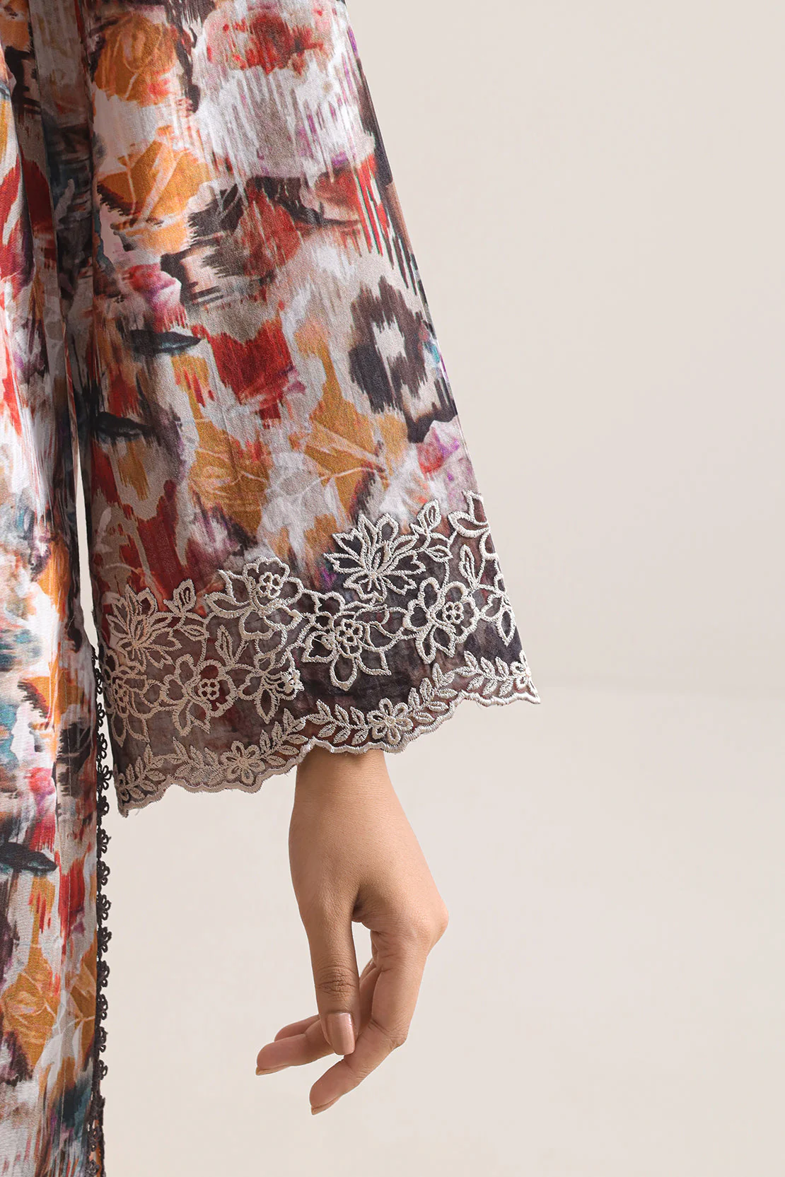 Un-Stitched Printed Embroidered Cotton Tencel 3 Piece - Image 5