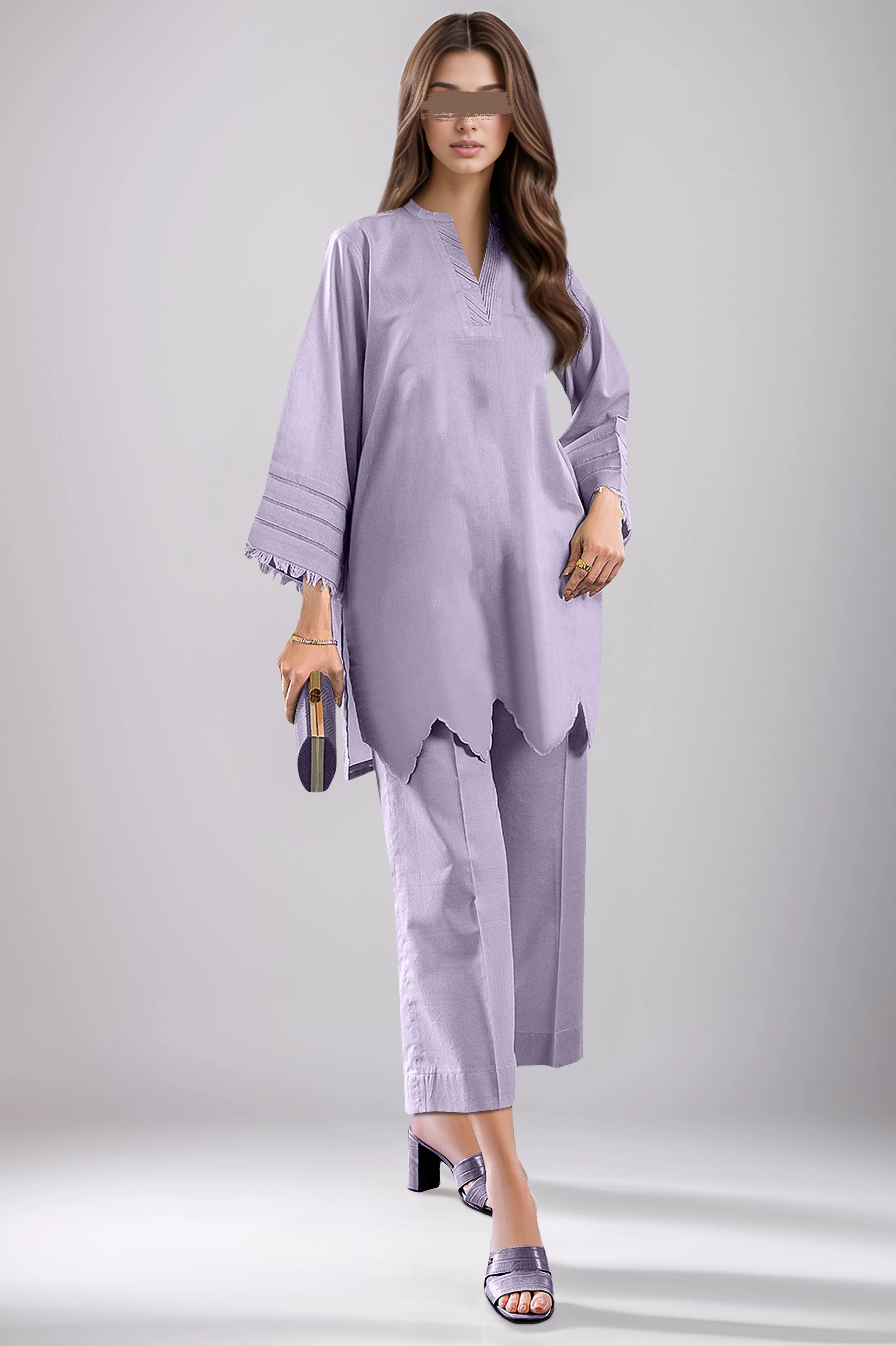 Unstitched Cambric Dyed Trouser Fabric