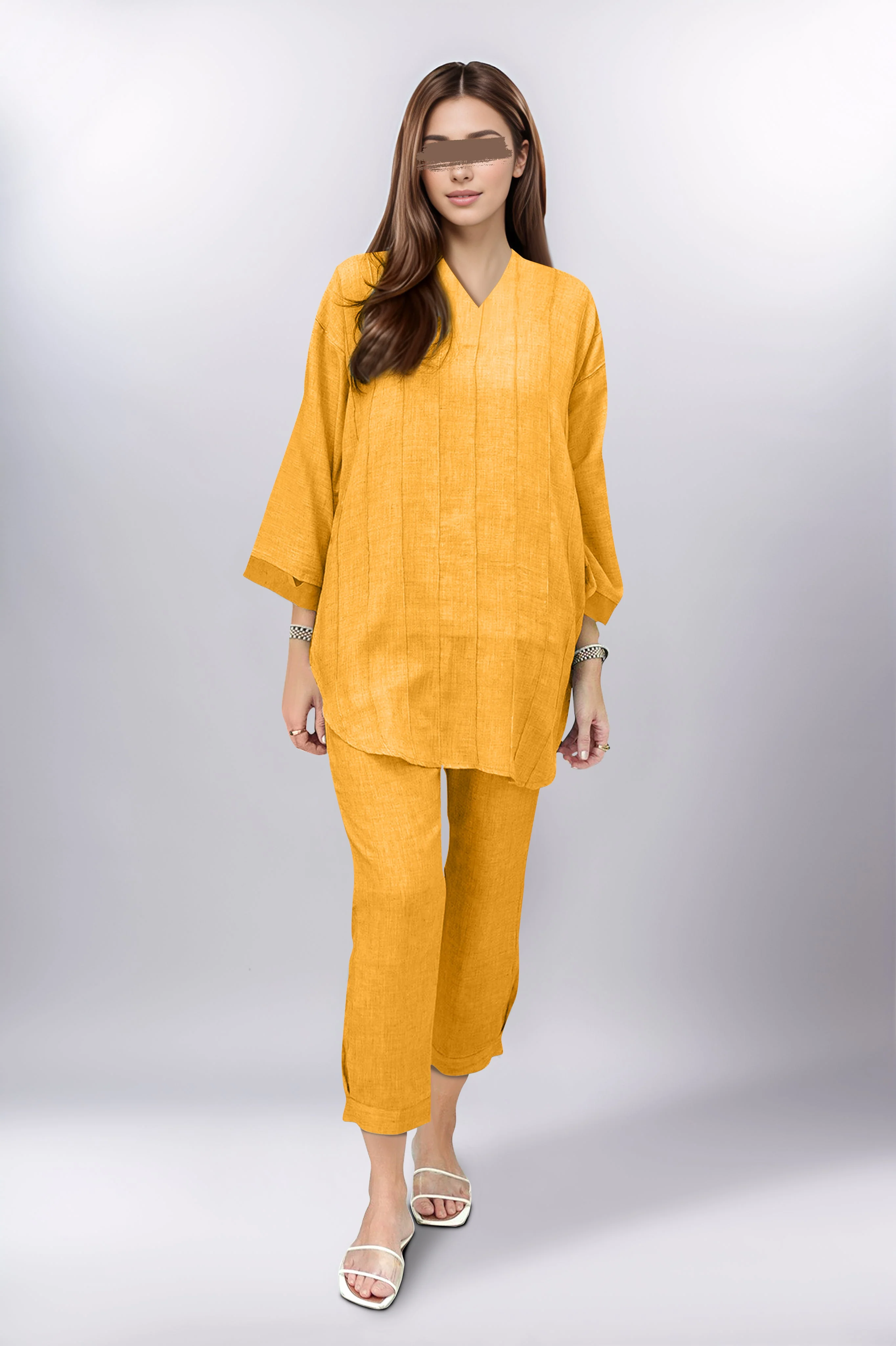 Unstitched Cotton Dyed Trouser Fabric