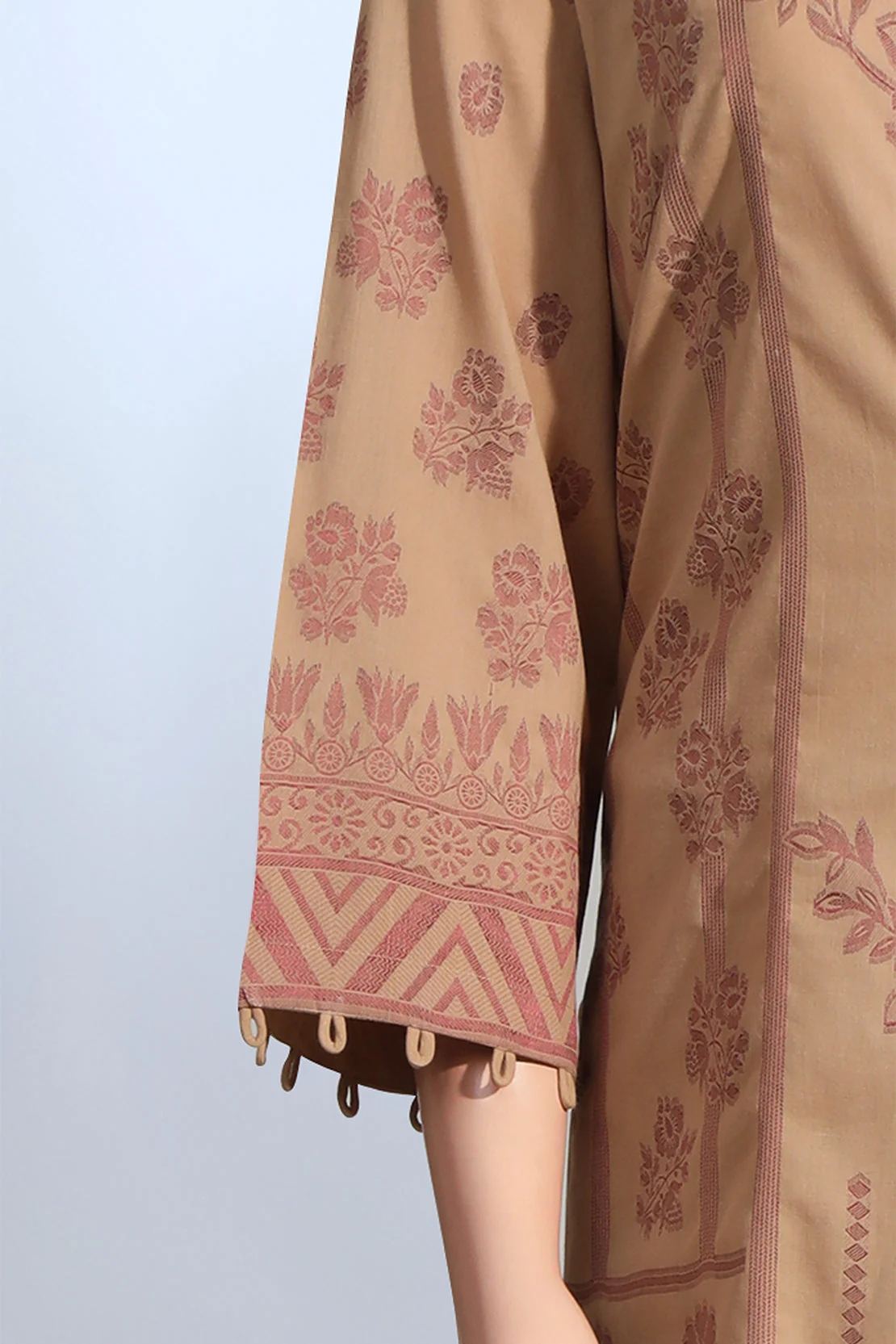 Unstitched Cotton Jacquard 2 Piece (Shirt/Dupatta) - Image 3