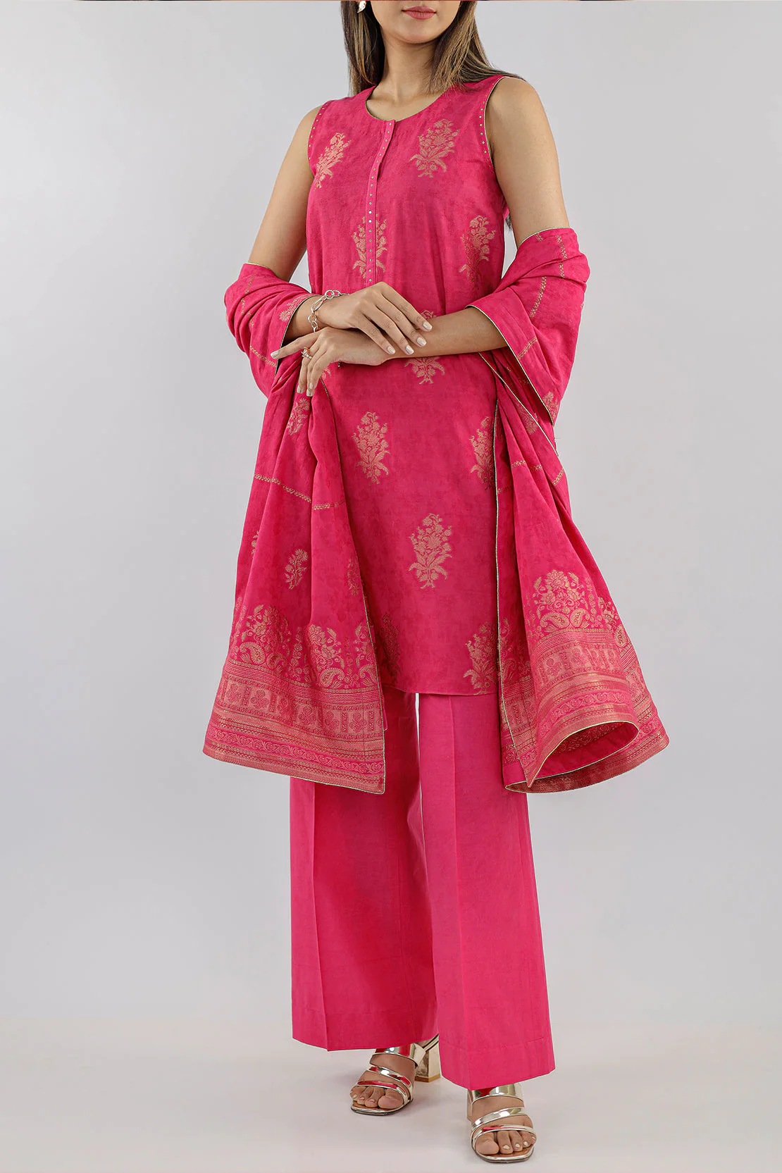 Unstitched Cotton Jacquard 2 Piece (Shirt/Trouser)