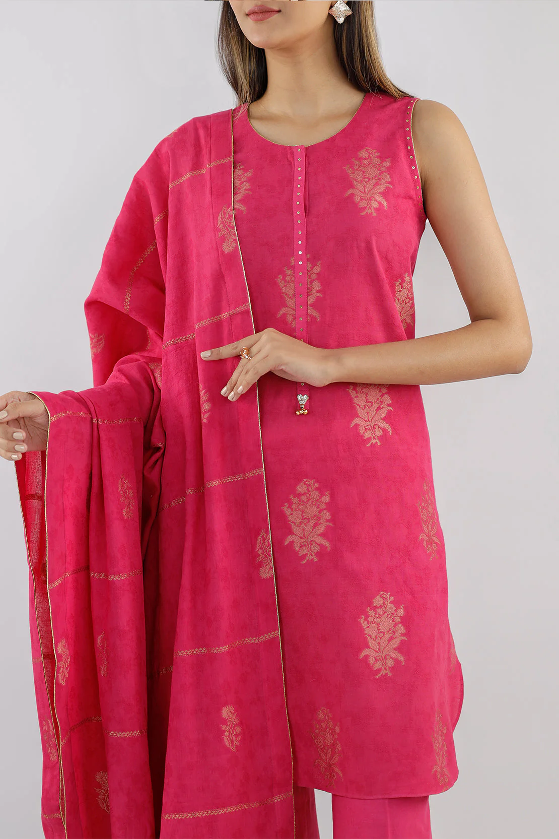 Unstitched Cotton Jacquard 2 Piece (Shirt/Trouser) - Image 4