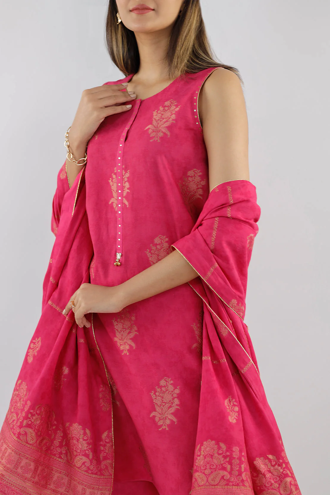 Unstitched Cotton Jacquard 2 Piece (Shirt/Trouser) - Image 5