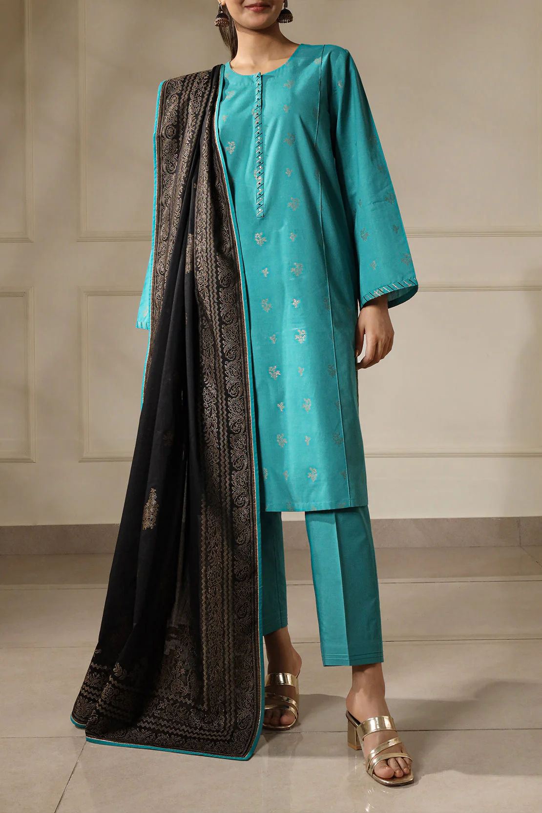 Unstitched Cotton Jacquard 2 Piece (Shirt/Trouser)