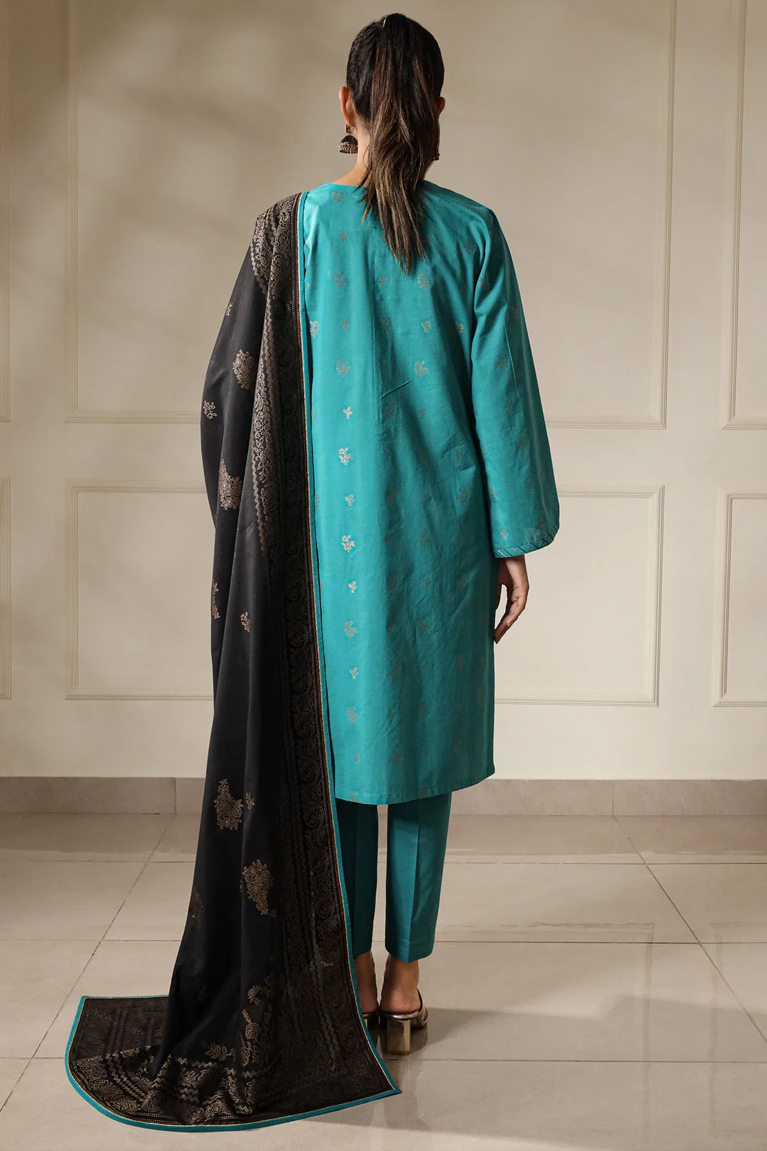 Unstitched Cotton Jacquard 2 Piece (Shirt/Trouser) - Image 2