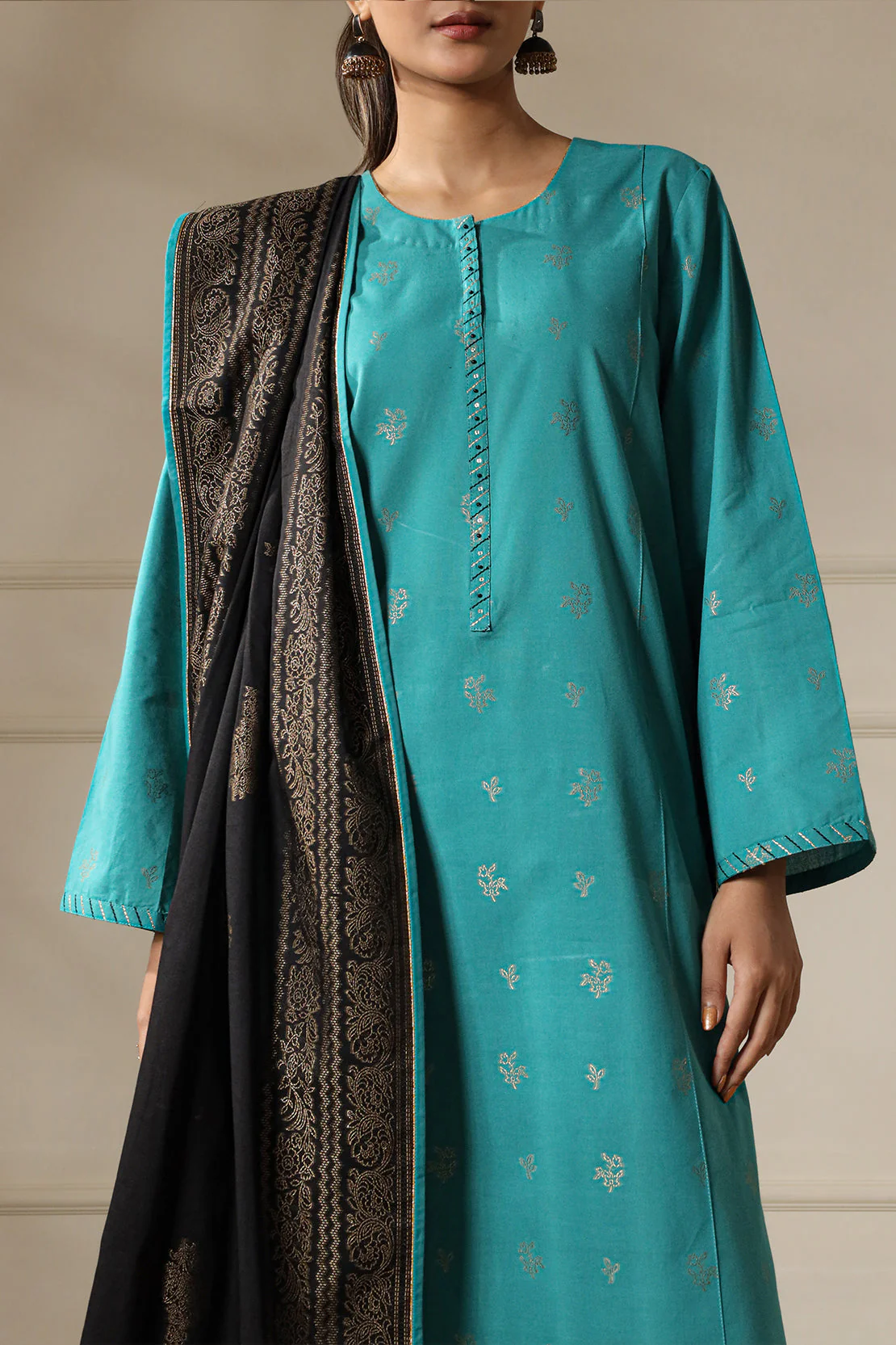 Unstitched Cotton Jacquard 2 Piece (Shirt/Trouser) - Image 5