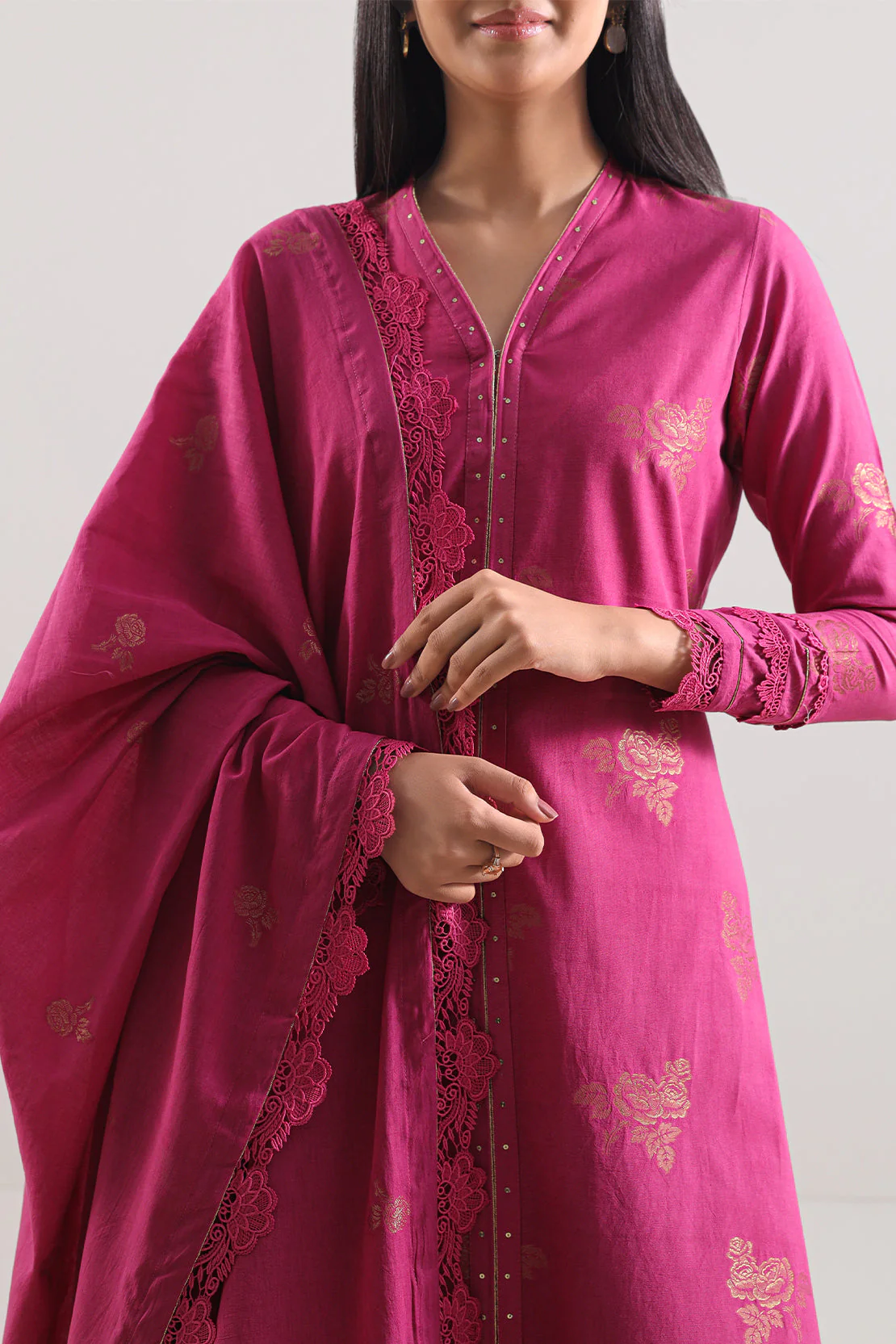 Unstitched Cotton Jacquard  2 Piece (Shirt/Trouser) - Image 2