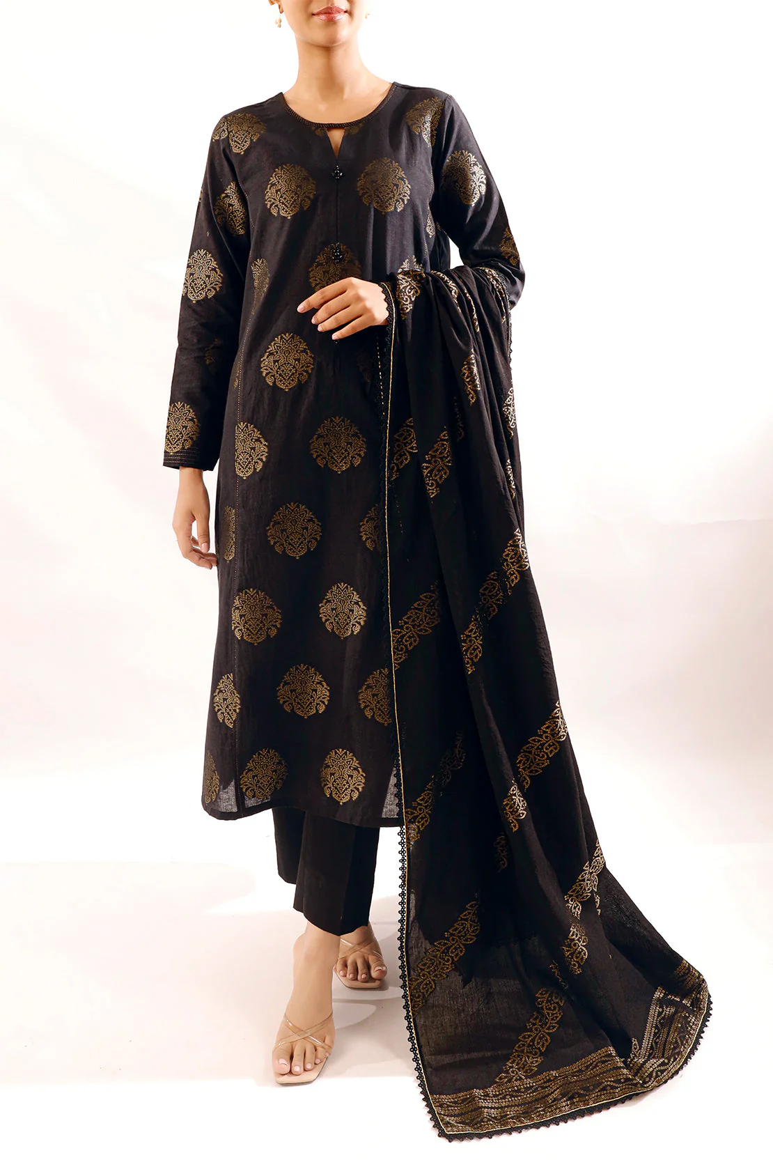 Unstitched Cotton Jacquard  2 Piece (Shirt/Trouser) - Image 4