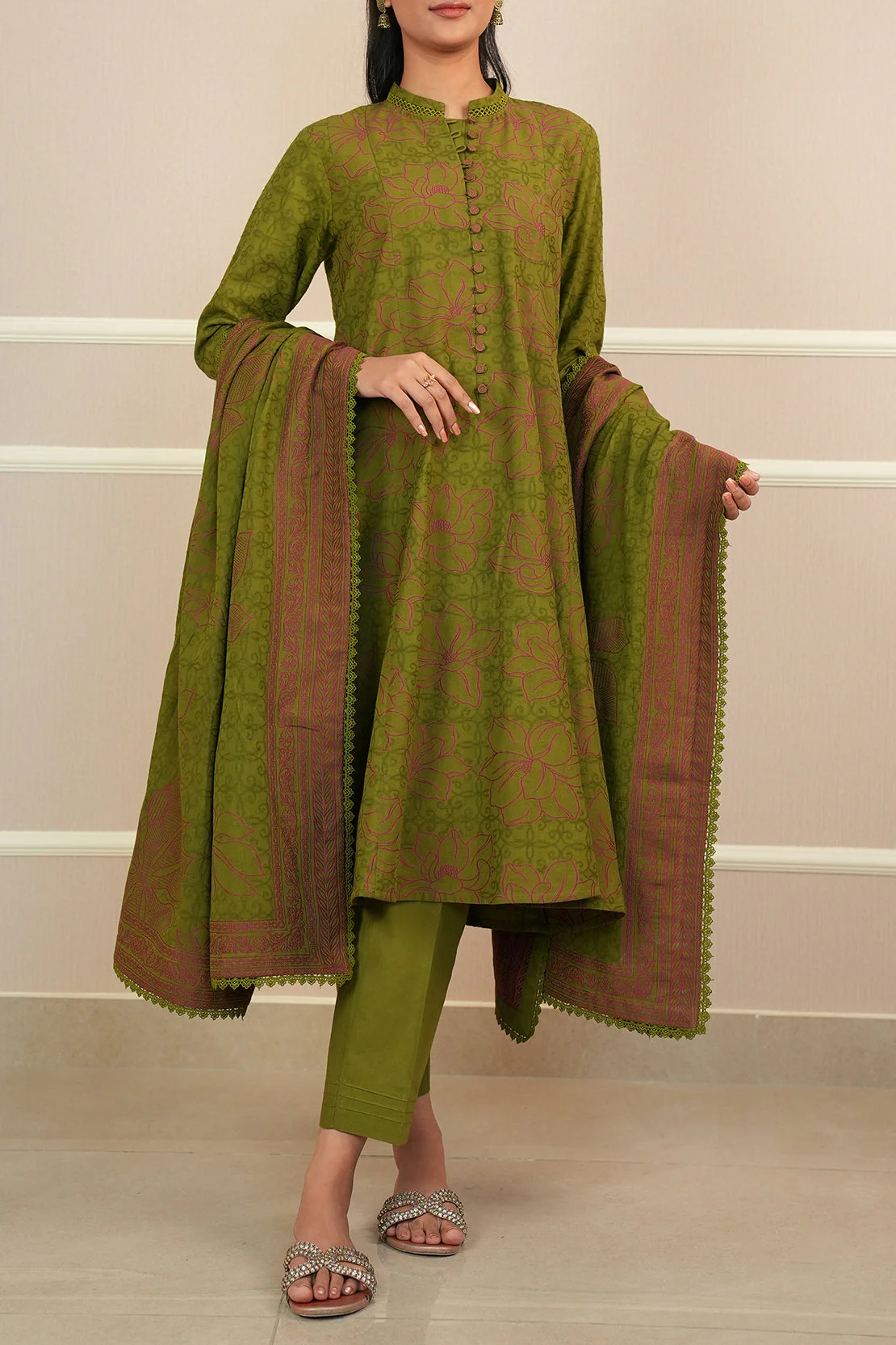 Unstitched Cotton Jacquard 3 Piece - Image 3
