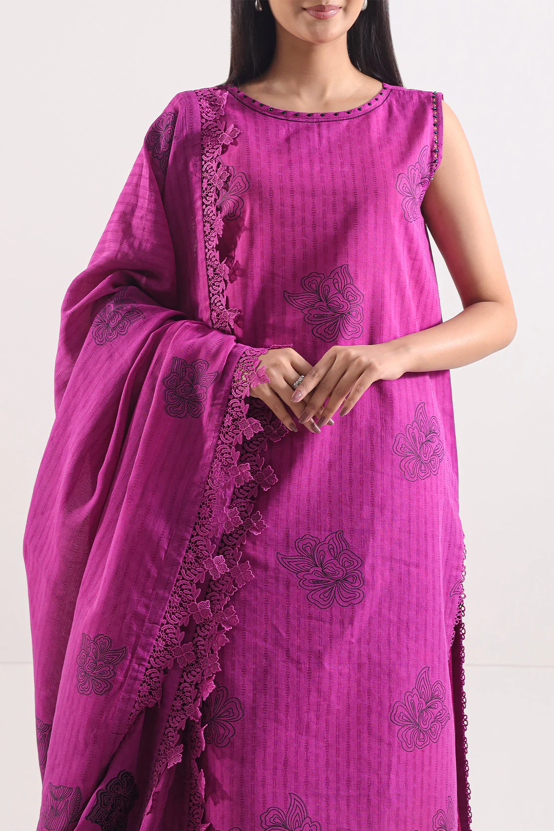 Unstitched Cotton Jacquard 3 Piece - Image 3