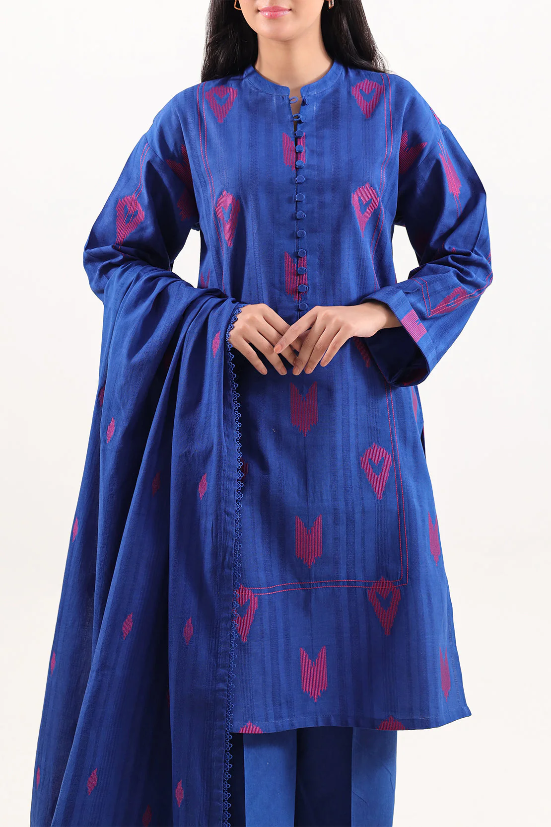 Unstitched Cotton Jacquard 3 Piece - Image 2