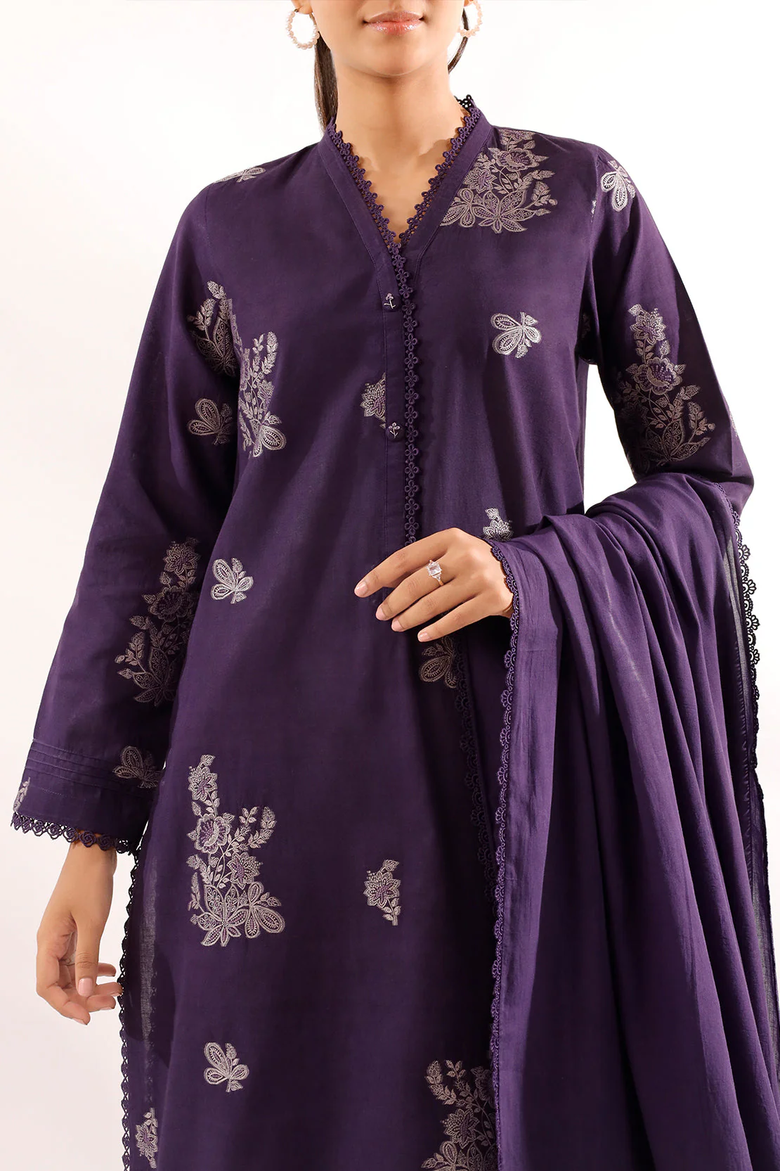 Unstitched Cotton Jacquard 3 Piece - Image 2