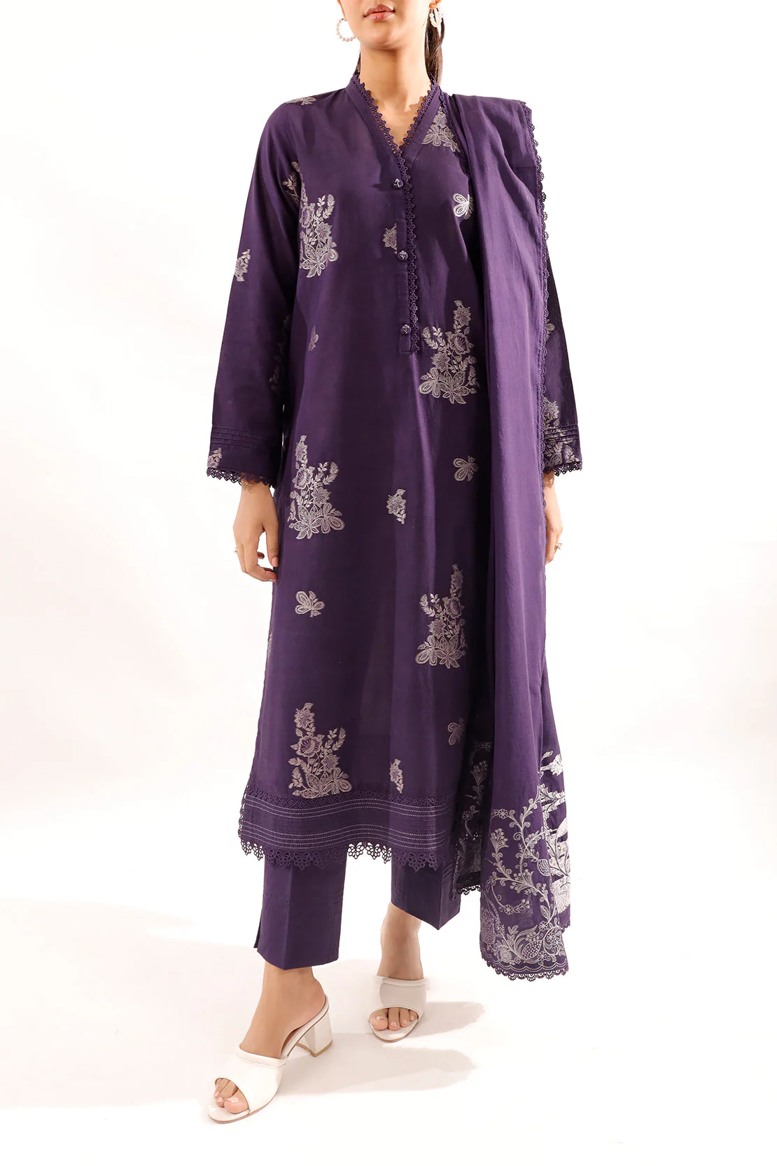 Unstitched Cotton Jacquard 3 Piece - Image 3