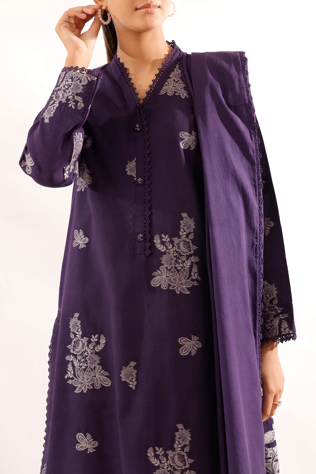 Unstitched Cotton Jacquard 3 Piece - Image 4