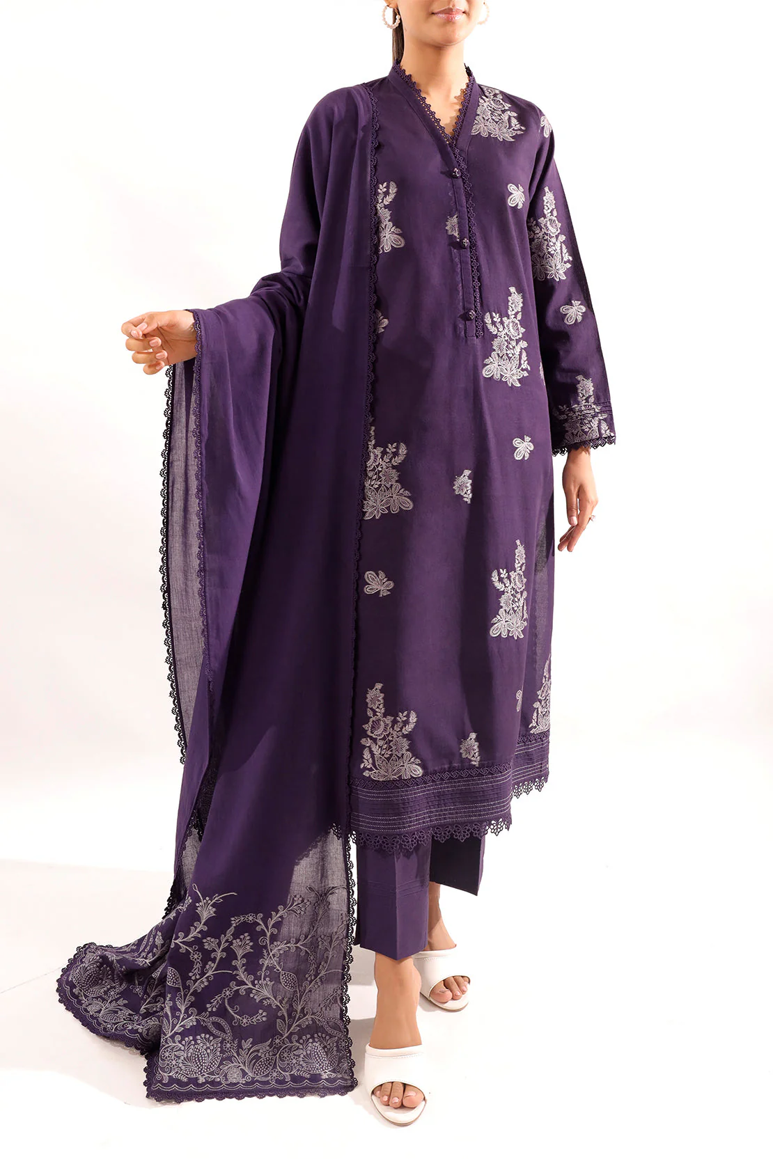 Unstitched Cotton Jacquard 3 Piece - Image 5