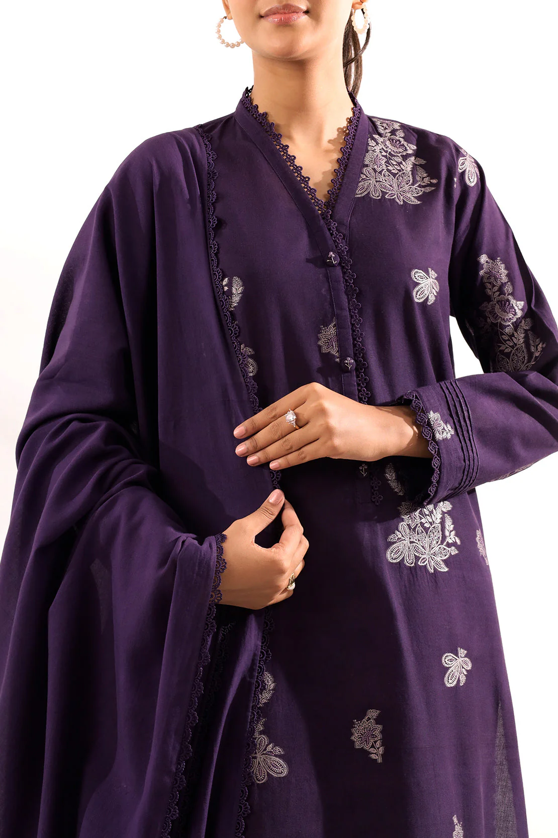 Unstitched Cotton Jacquard 3 Piece - Image 6
