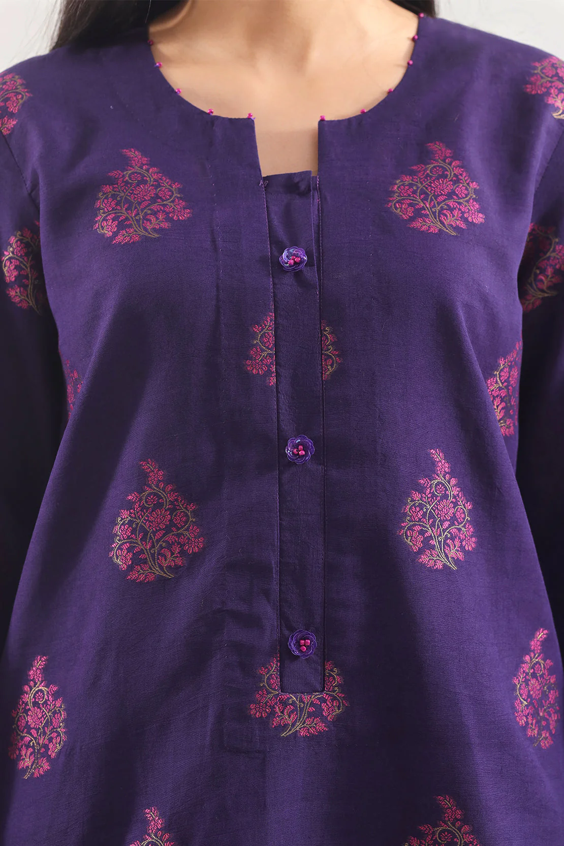 Unstitched Cotton Jacquard 3 Piece - Image 4