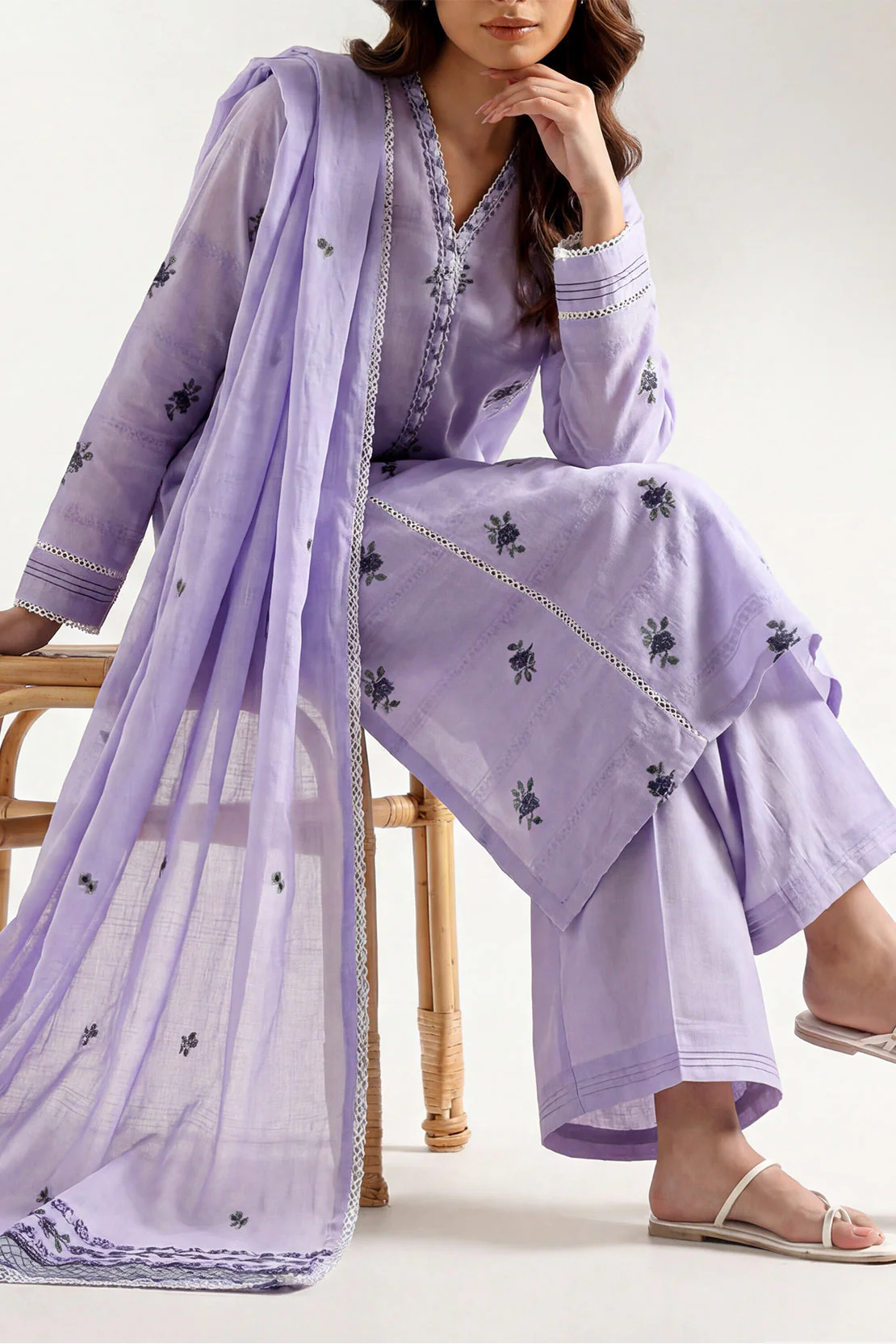Unstitched Cotton Jacquard 3 Piece