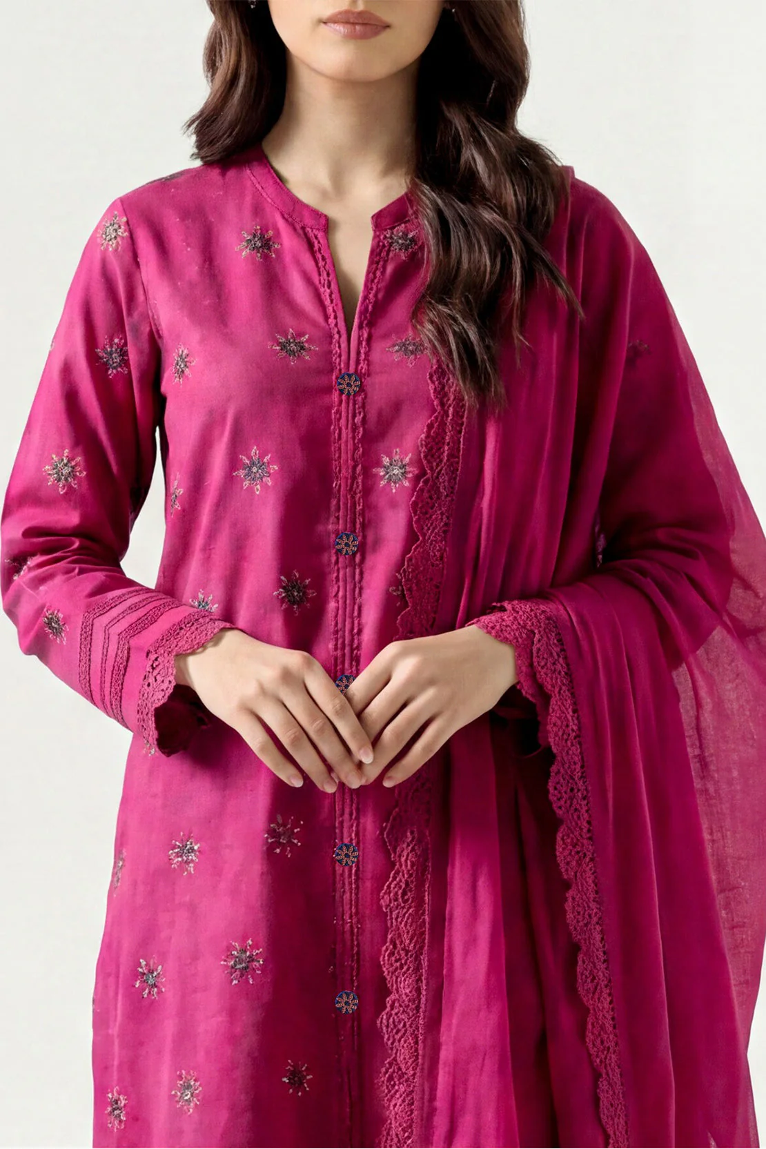 Unstitched Cotton Jacquard 3 Piece - Image 2