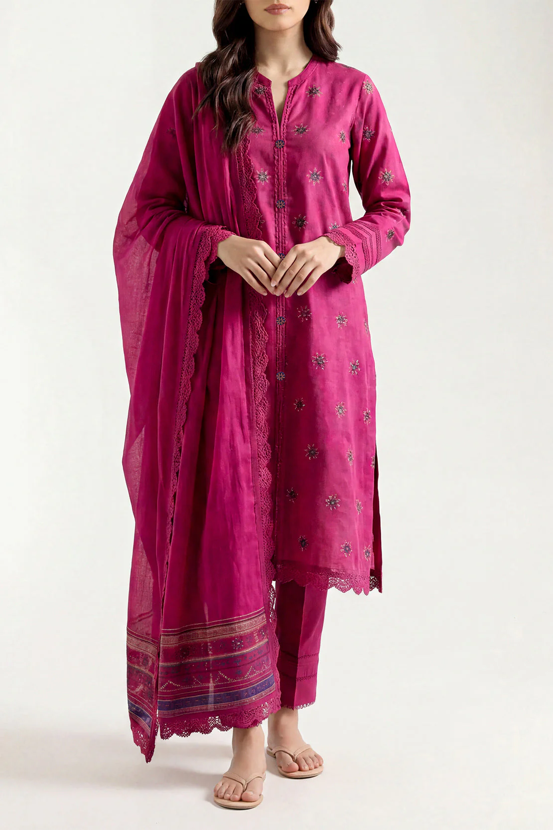 Unstitched Cotton Jacquard 3 Piece - Image 3