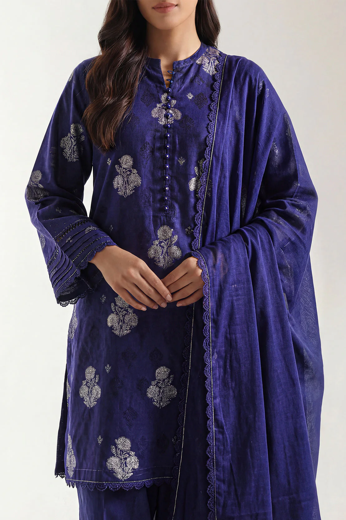 Unstitched Cotton Jacquard 3 Piece - Image 3