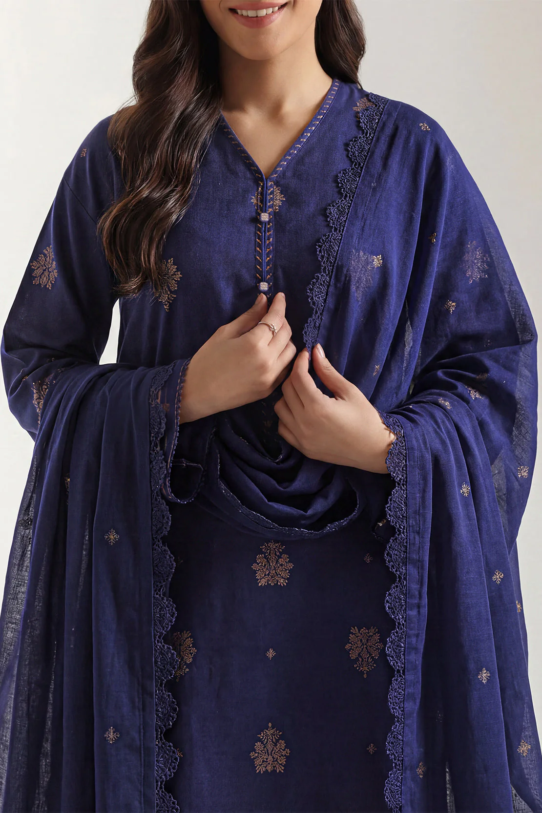 Unstitched Cotton Jacquard 3 Piece - Image 3