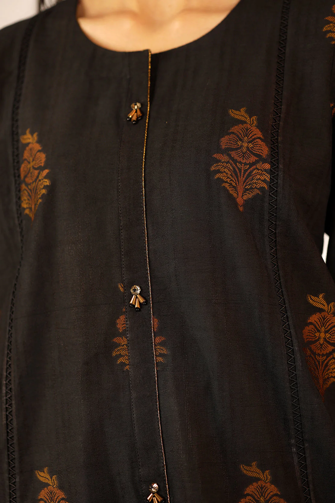 Unstitched Cotton Jacquard Shirt - Image 4