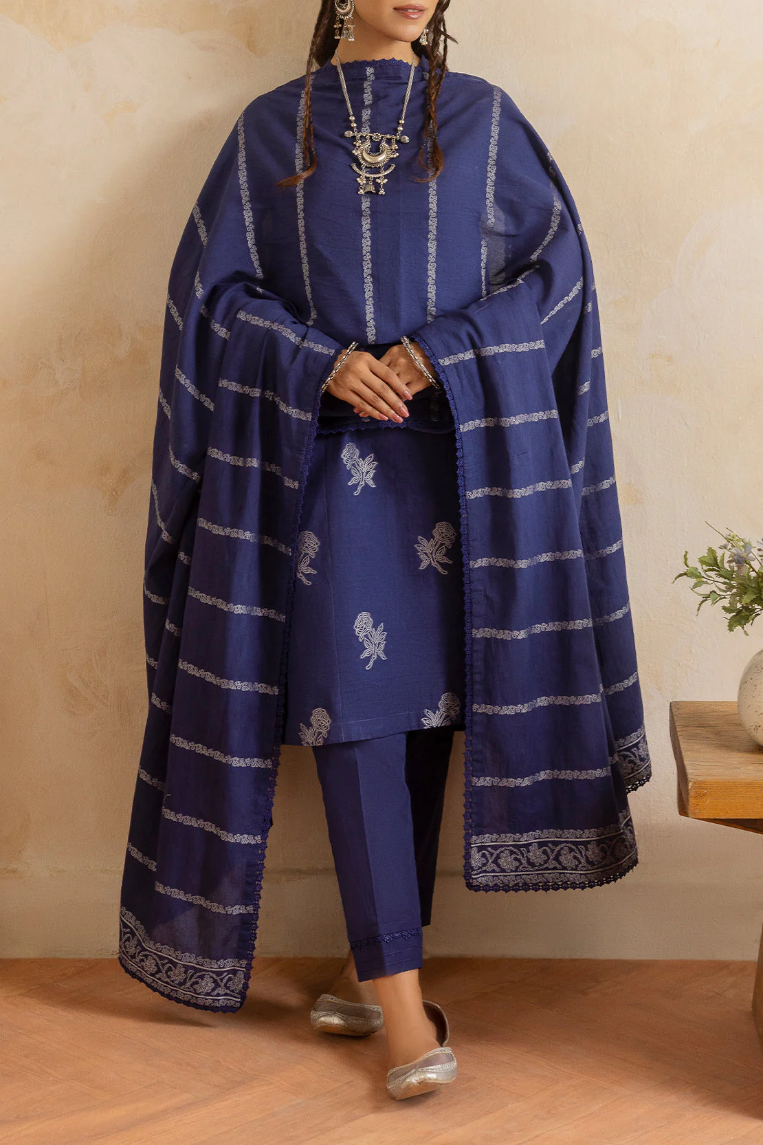Unstitched Cotton Jacquard Shirt - Image 2