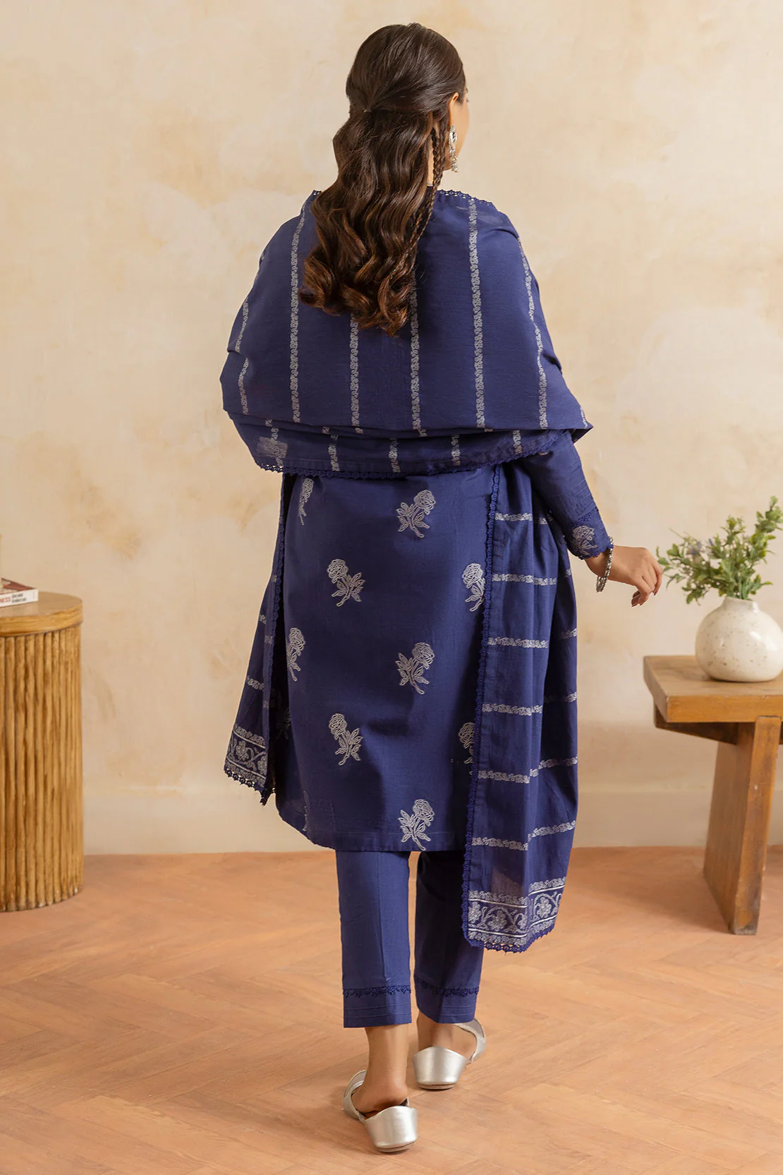 Unstitched Cotton Jacquard Shirt - Image 4