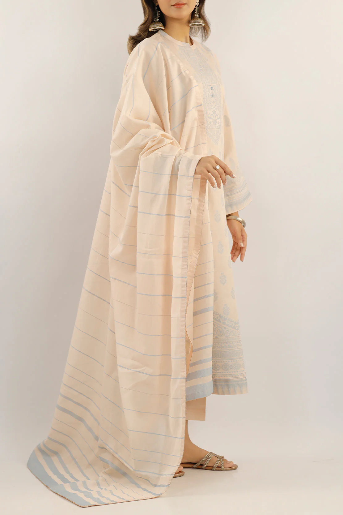 Unstitched Cotton Jacquard Shirt - Image 2