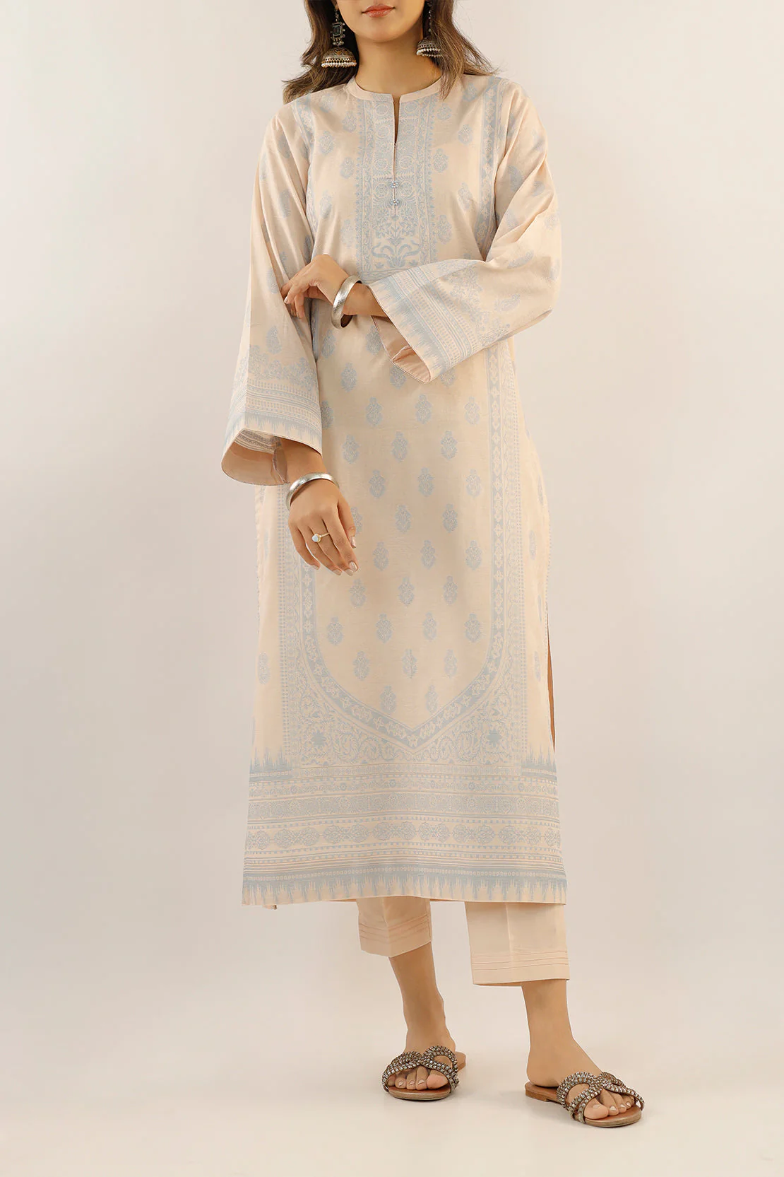 Unstitched Cotton Jacquard Shirt - Image 3