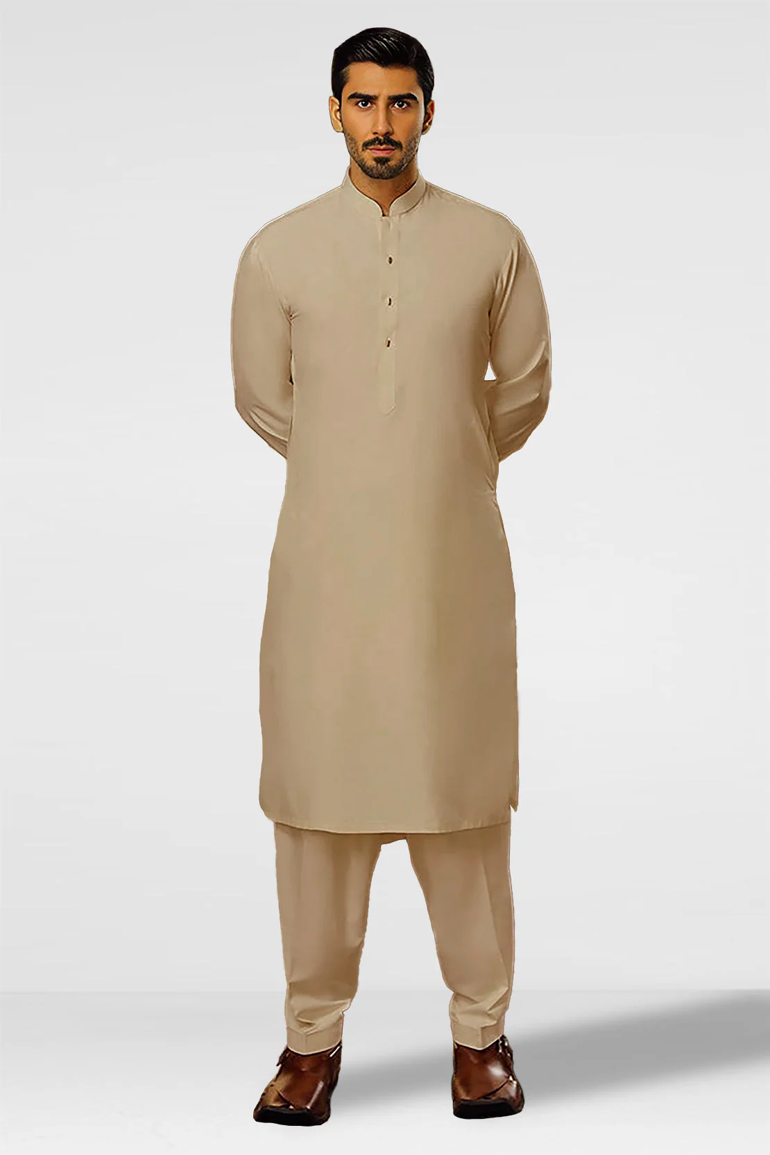 Unstitched Cotton Kurta Shalwar