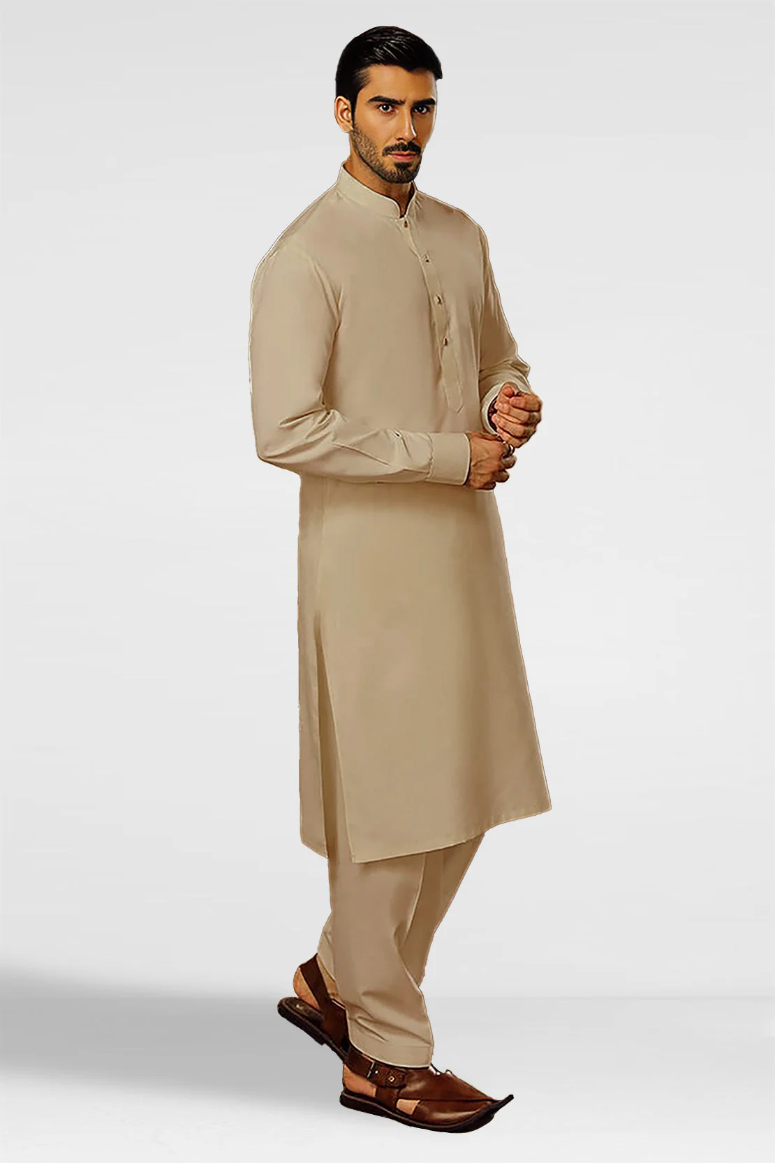 Unstitched Cotton Kurta Shalwar - Image 2