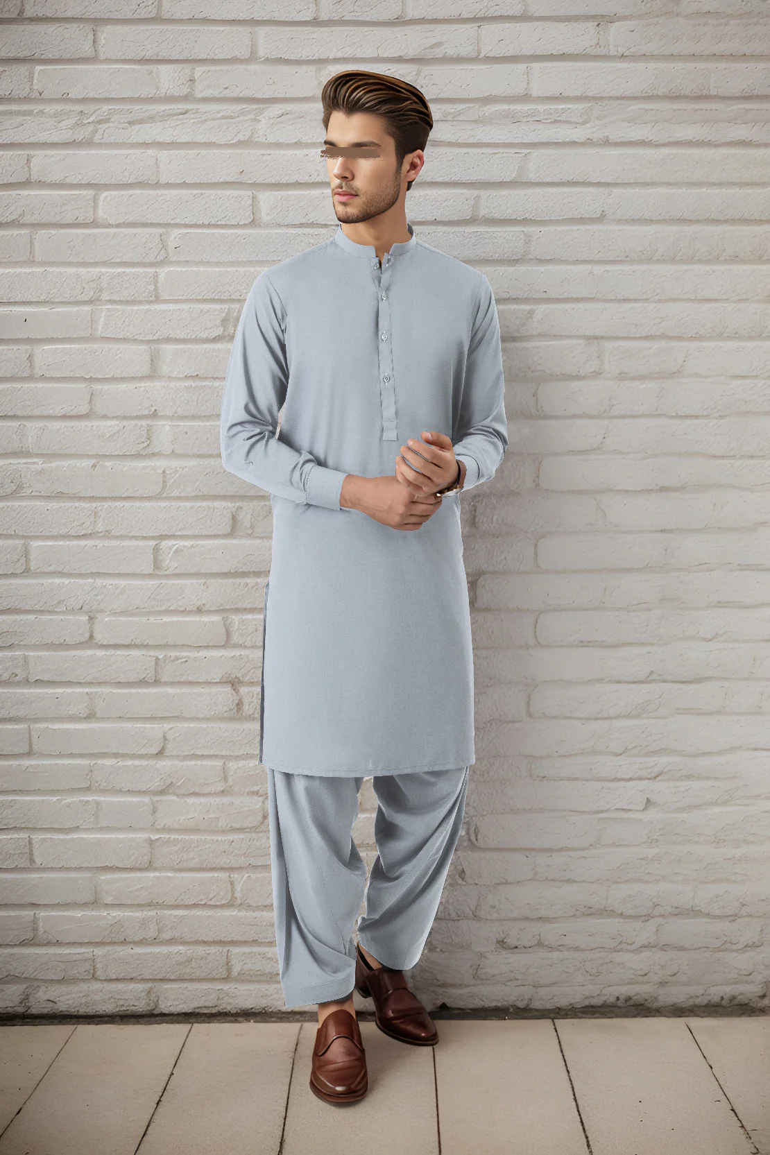 Unstitched Cotton Kurta Shalwar