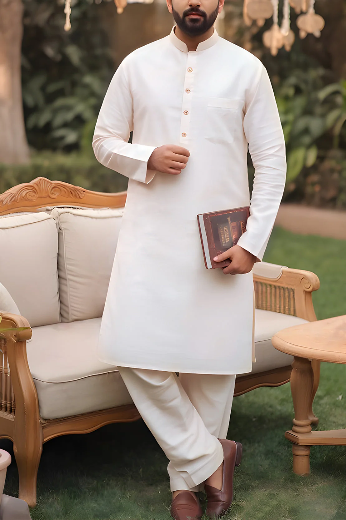 Unstitched Cotton Kurta Shalwar
