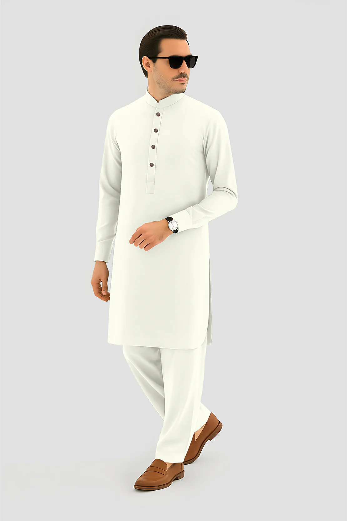 Unstitched Cotton Kurta Shalwar - Image 3