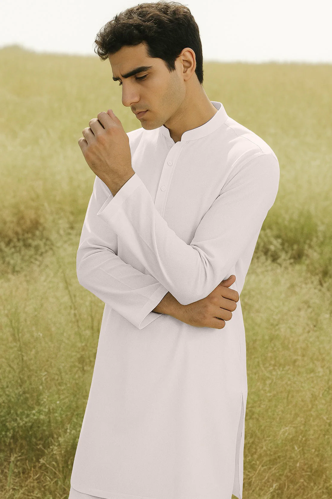 Unstitched Cotton Kurta Shalwar