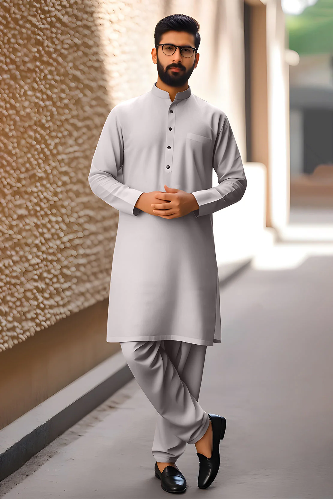 Unstitched Cotton Kurta Shalwar - Image 2