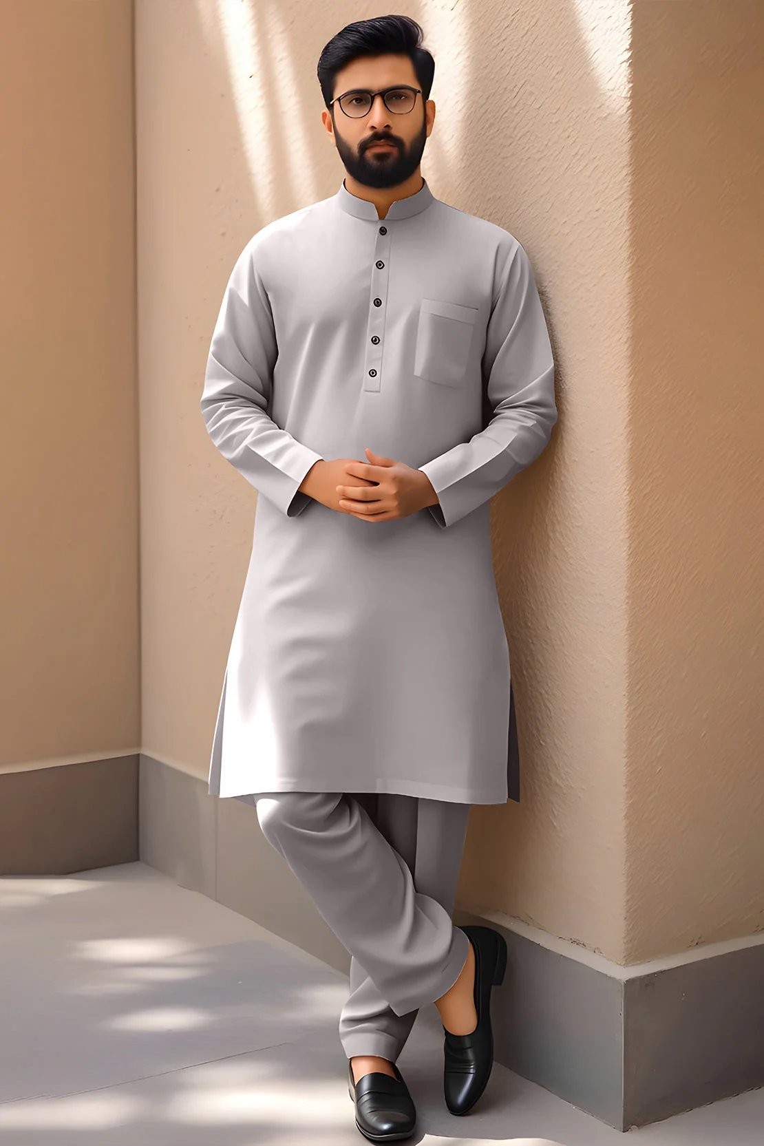 Unstitched Cotton Kurta Shalwar - Image 3