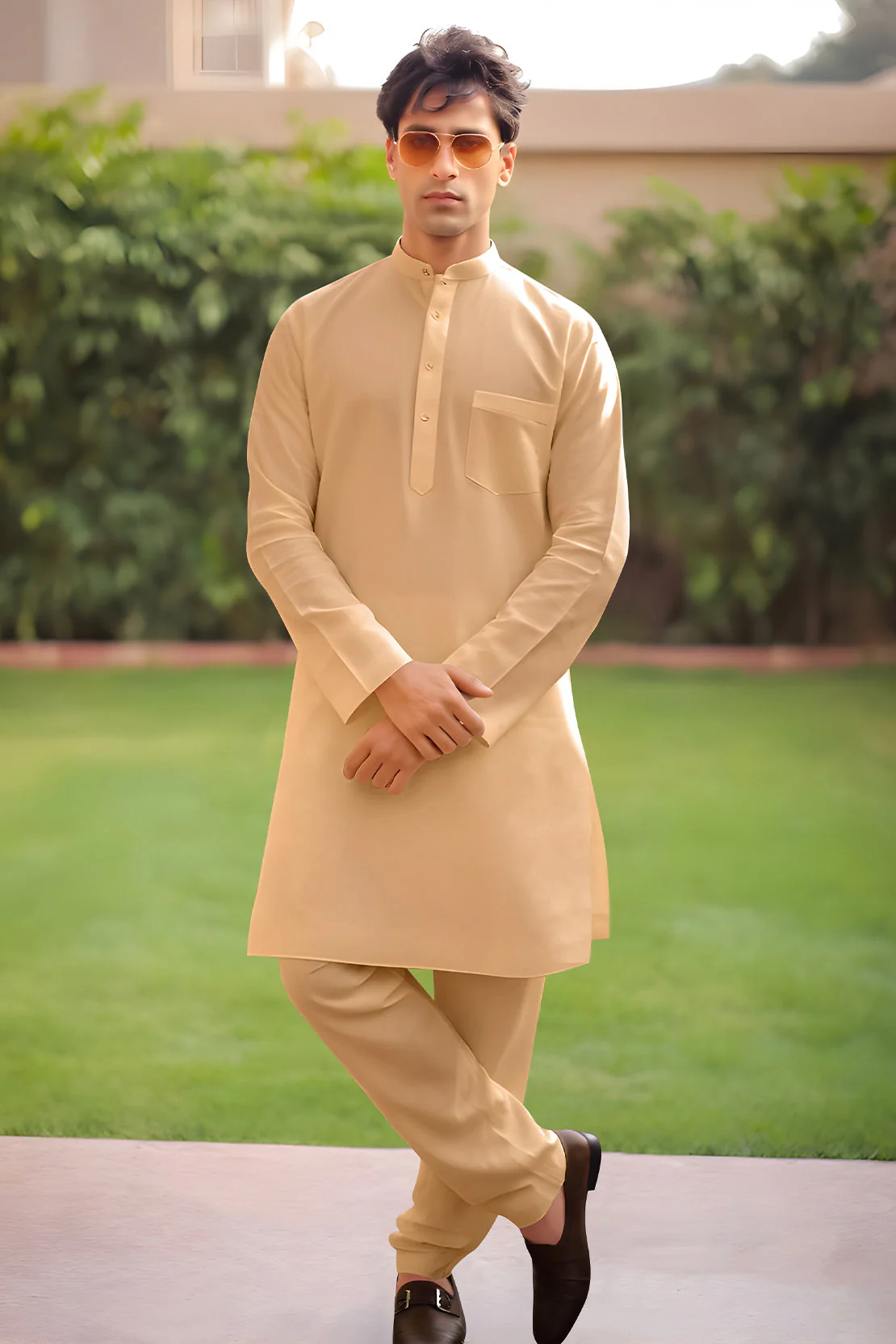 Unstitched Cotton Kurta Shalwar - Image 2