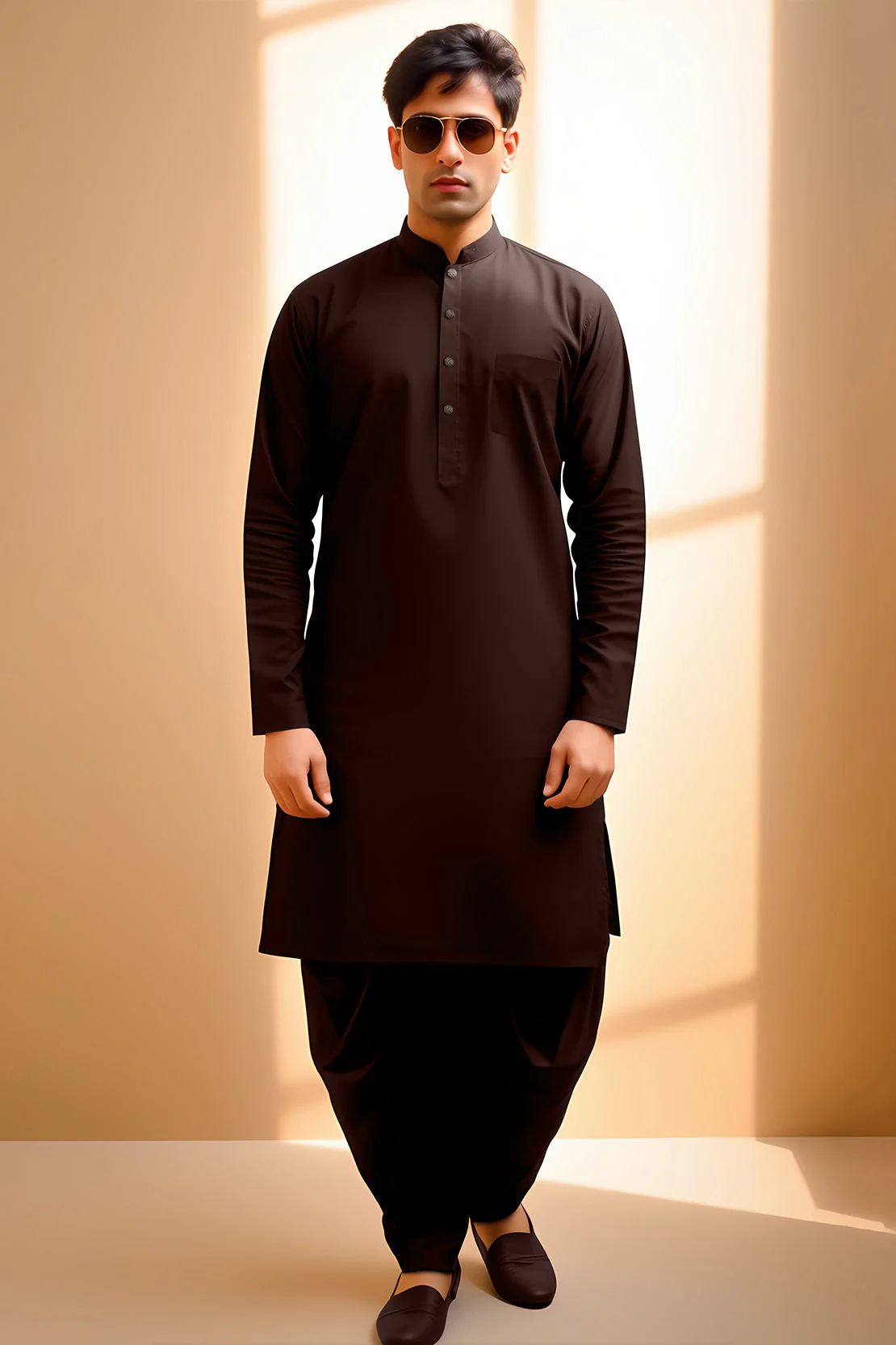 Unstitched Cotton Kurta Shalwar - Image 2