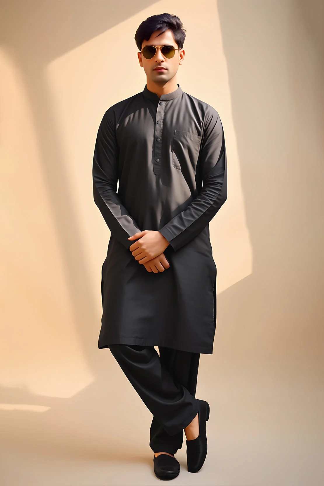 Unstitched Cotton Kurta Shalwar - Image 2