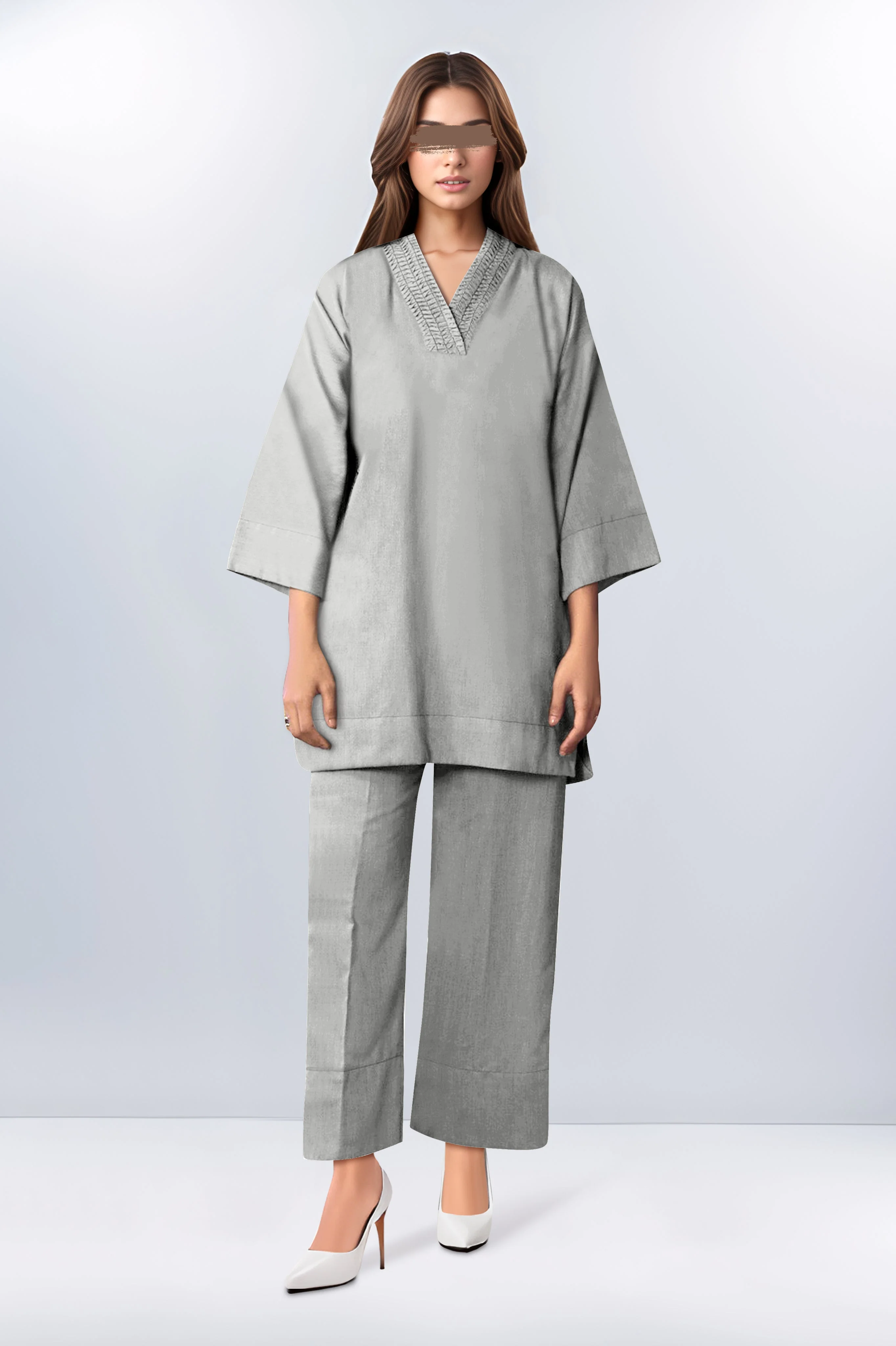 Unstitched Cotton Plain Trouser Fabric