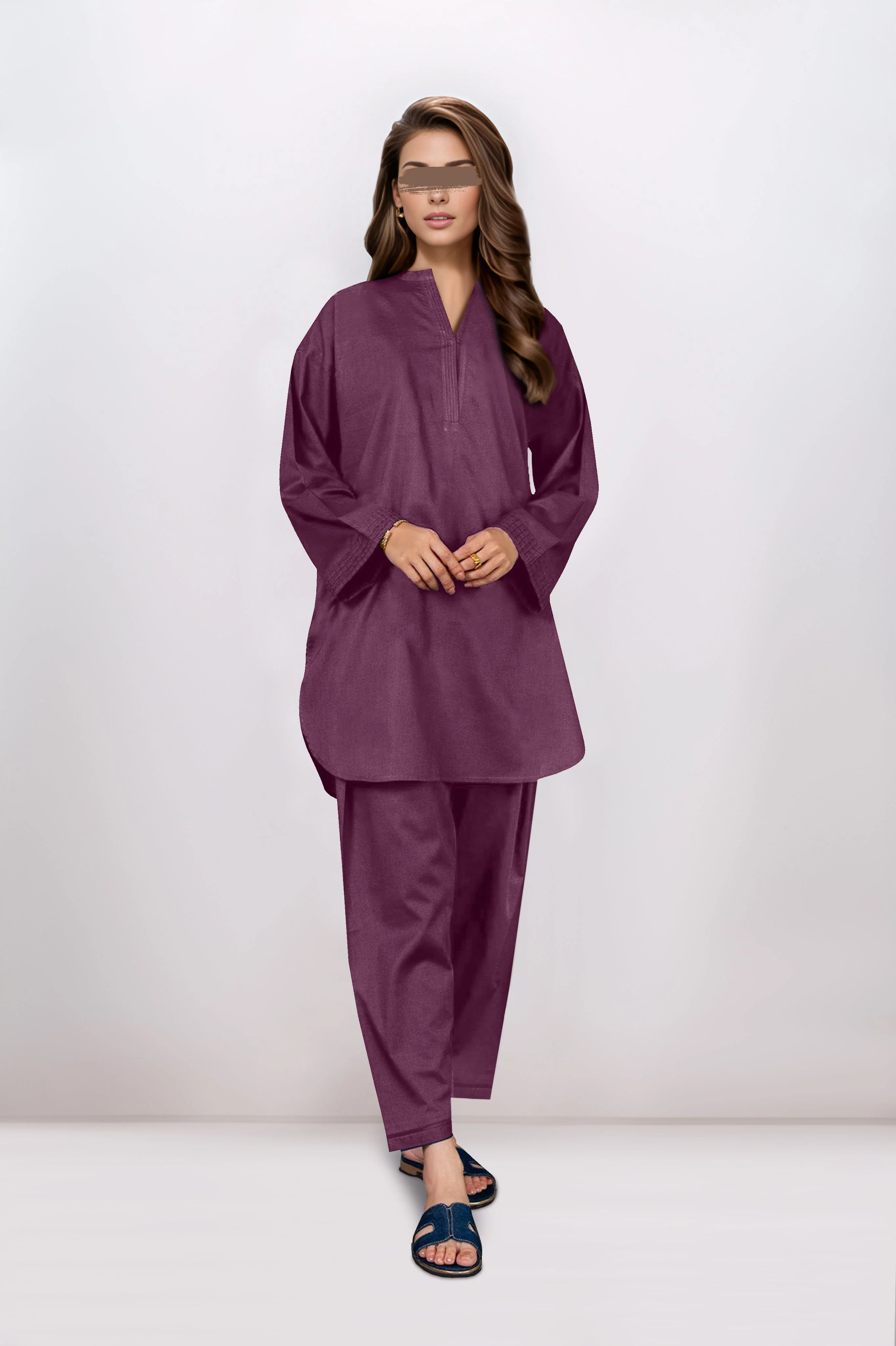 Unstitched Cotton Solid Trouser Fabric