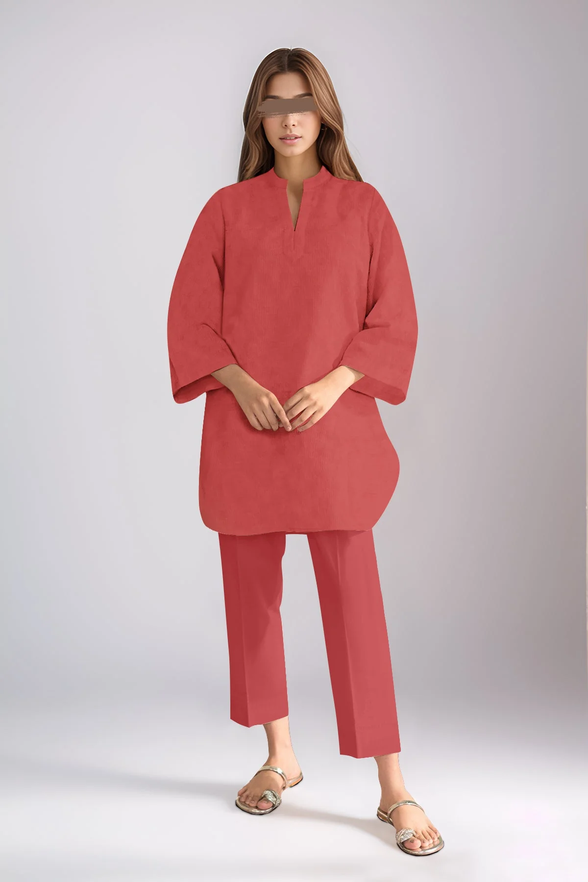 Unstitched Cotton Dyed Trouser Fabric