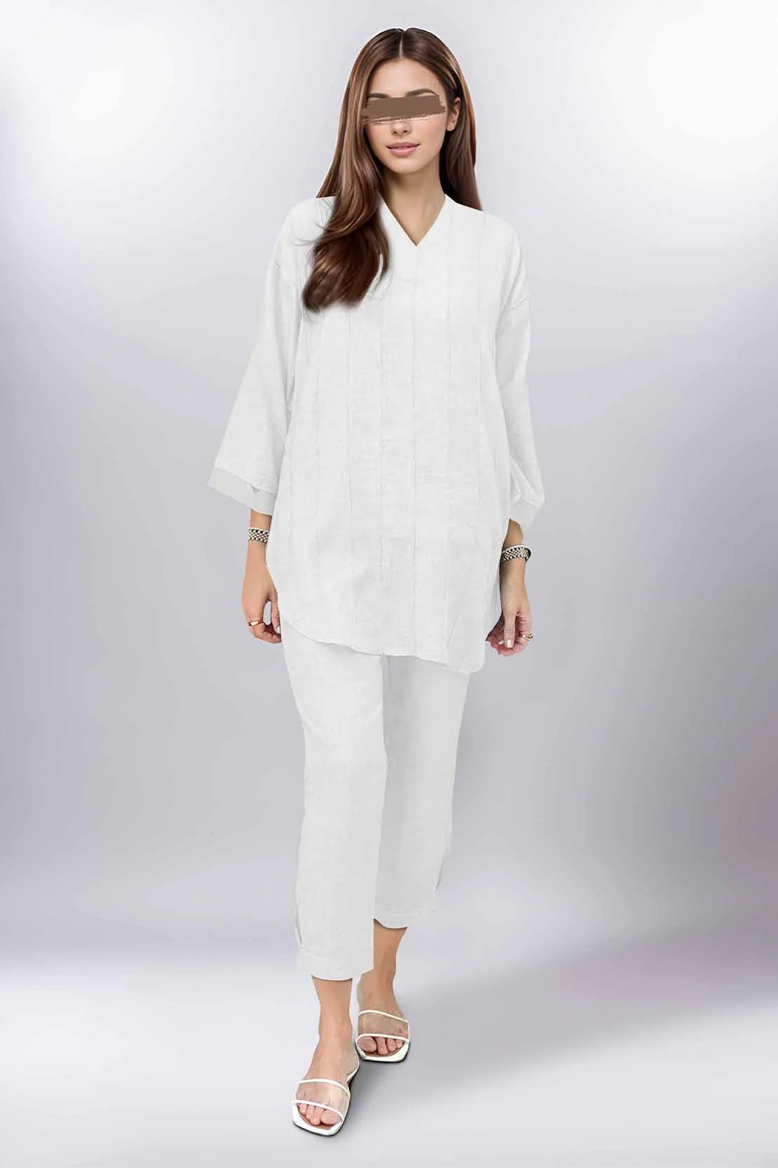 Unstitched Cotton Dyed Trouser Fabric