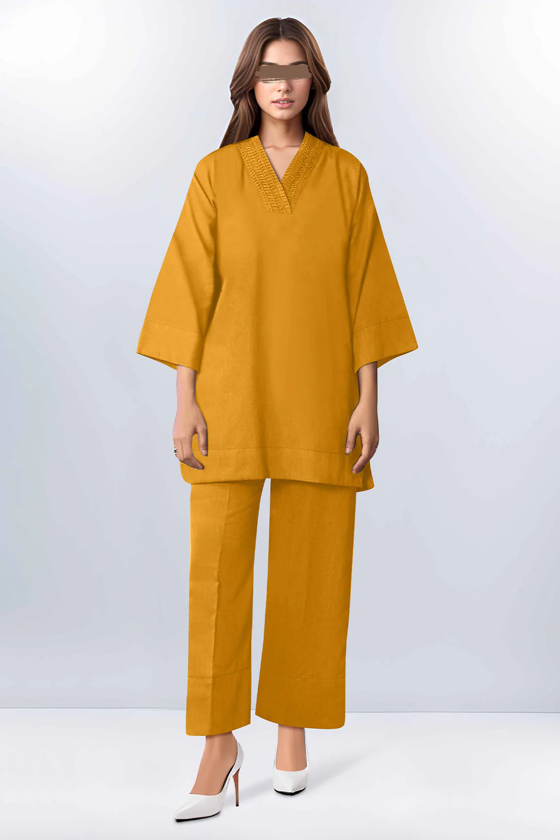 Unstitched Cotton Dyed Trouser Fabric